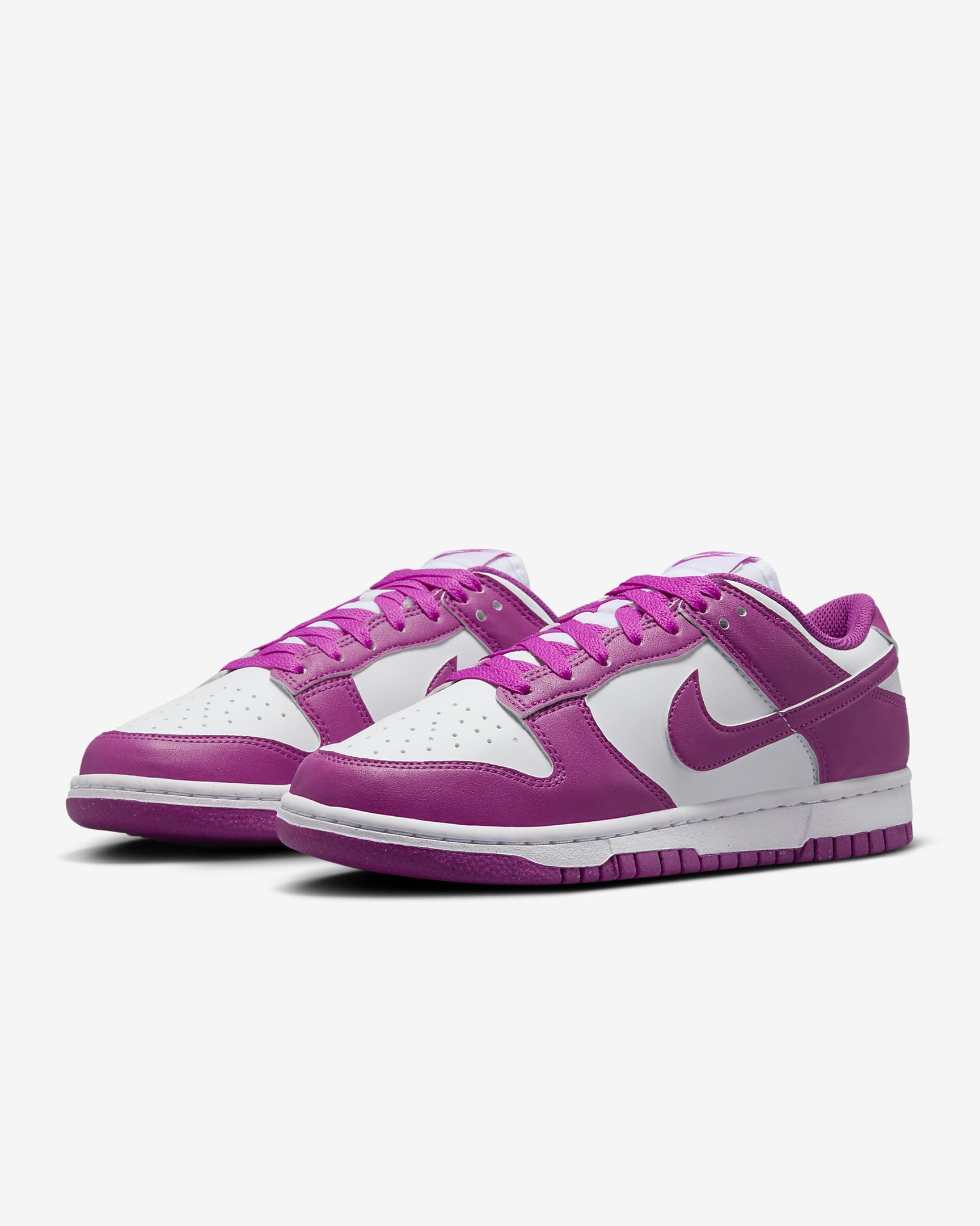 Buty damskie Nike Dunk Low - Biel/Hot Fuchsia