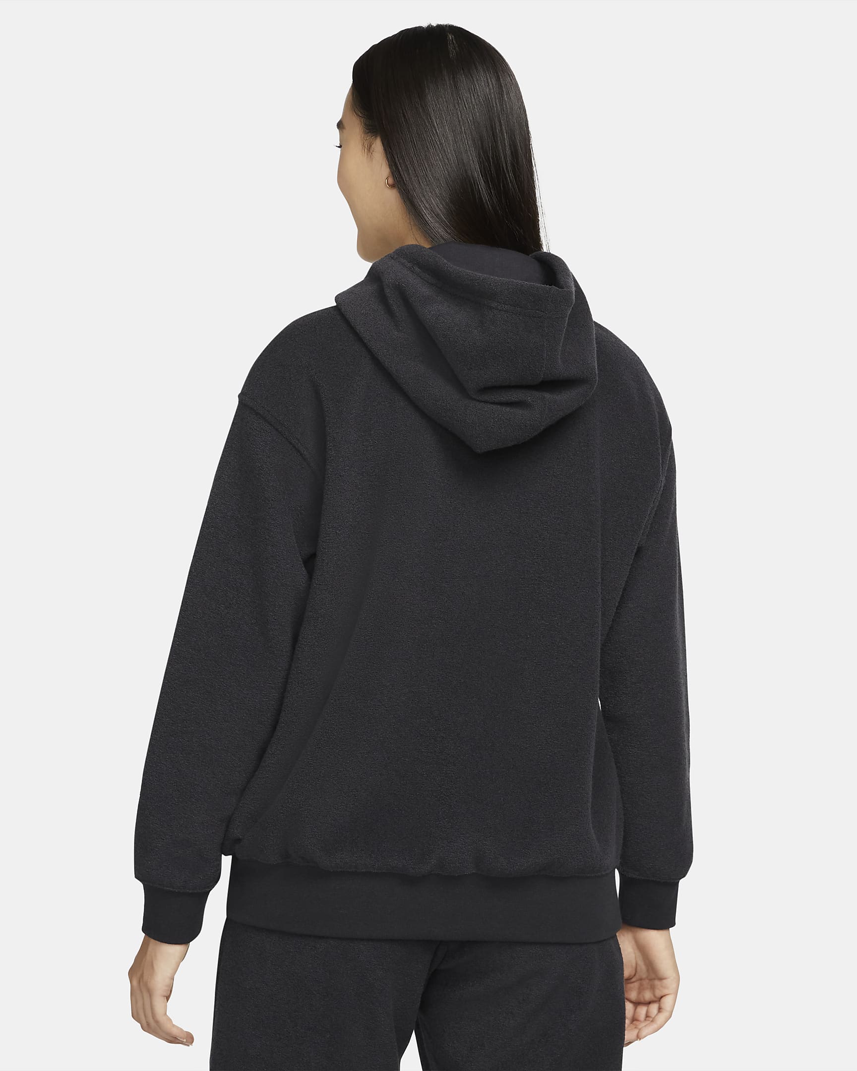 Nike Sportswear Essentials Women's Plush Hoodie - Black/White