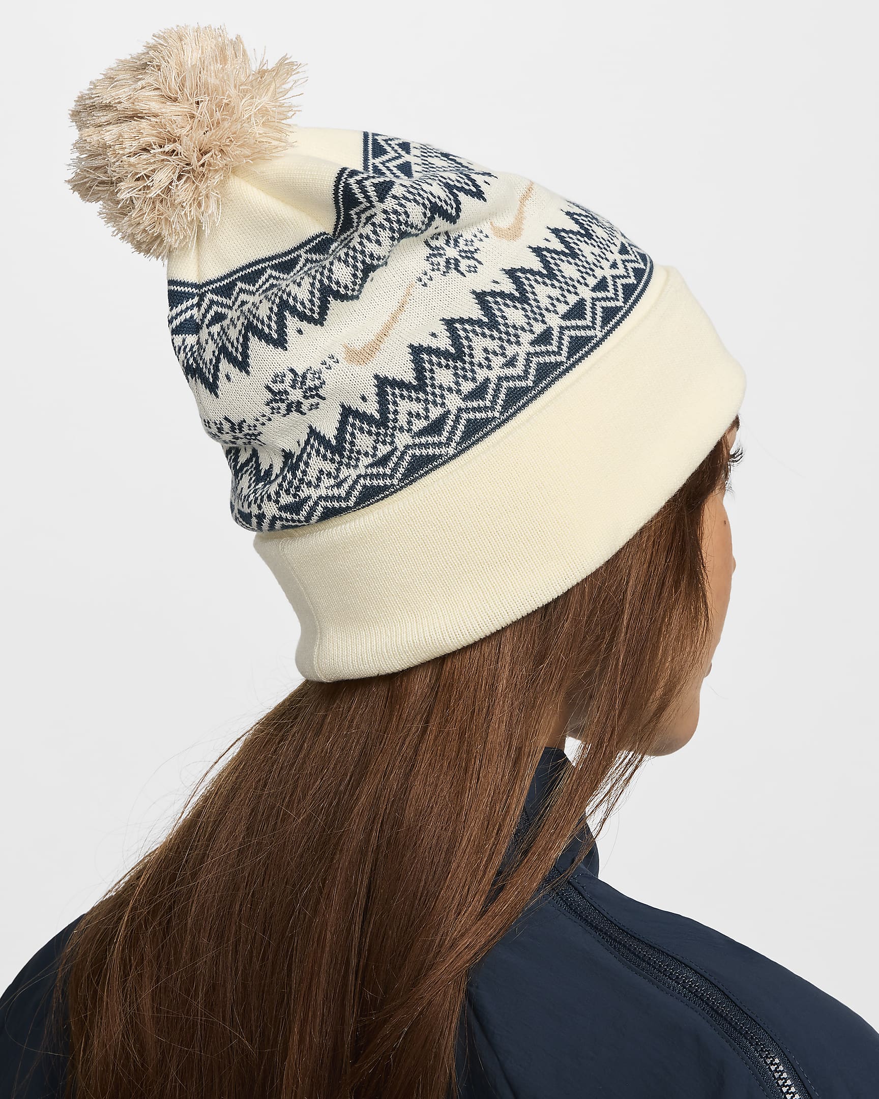 Nike Peak Beanie - Coconut Milk/Hemp/Armoury Navy/Hemp