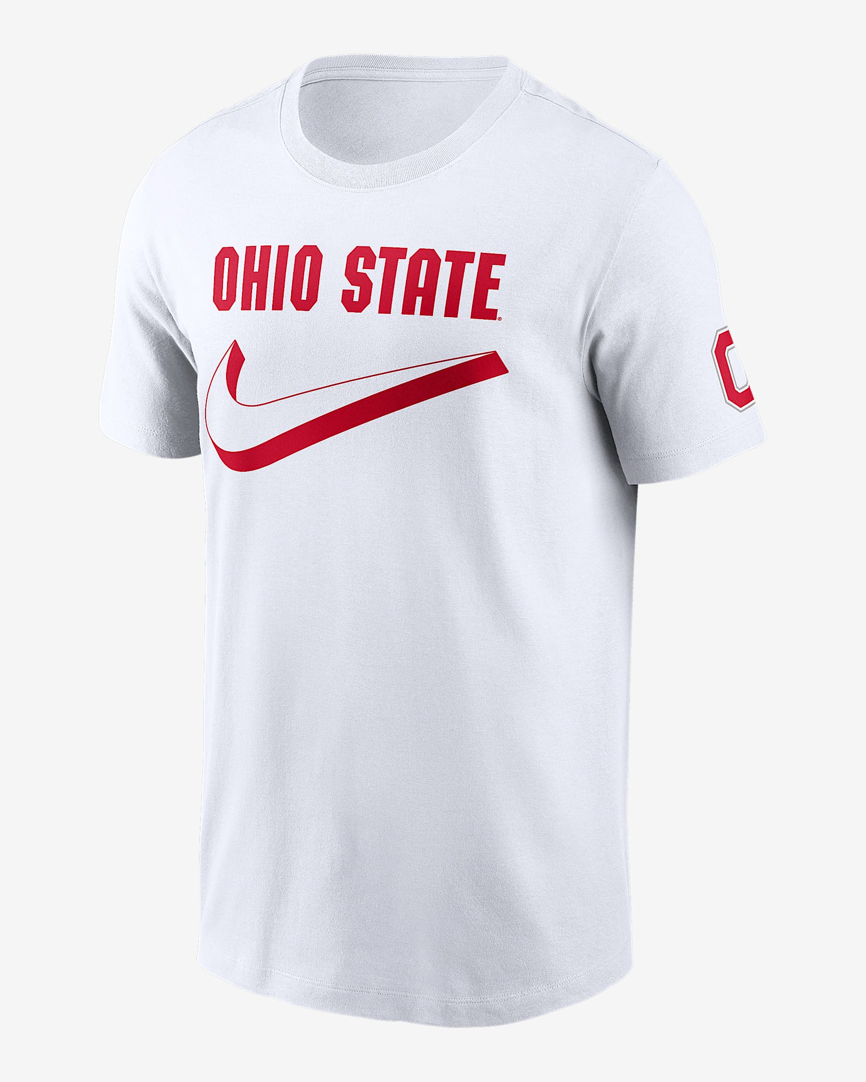 Ohio State Primetime Campus 2-Hit Swoosh Men's Nike College T-Shirt - White