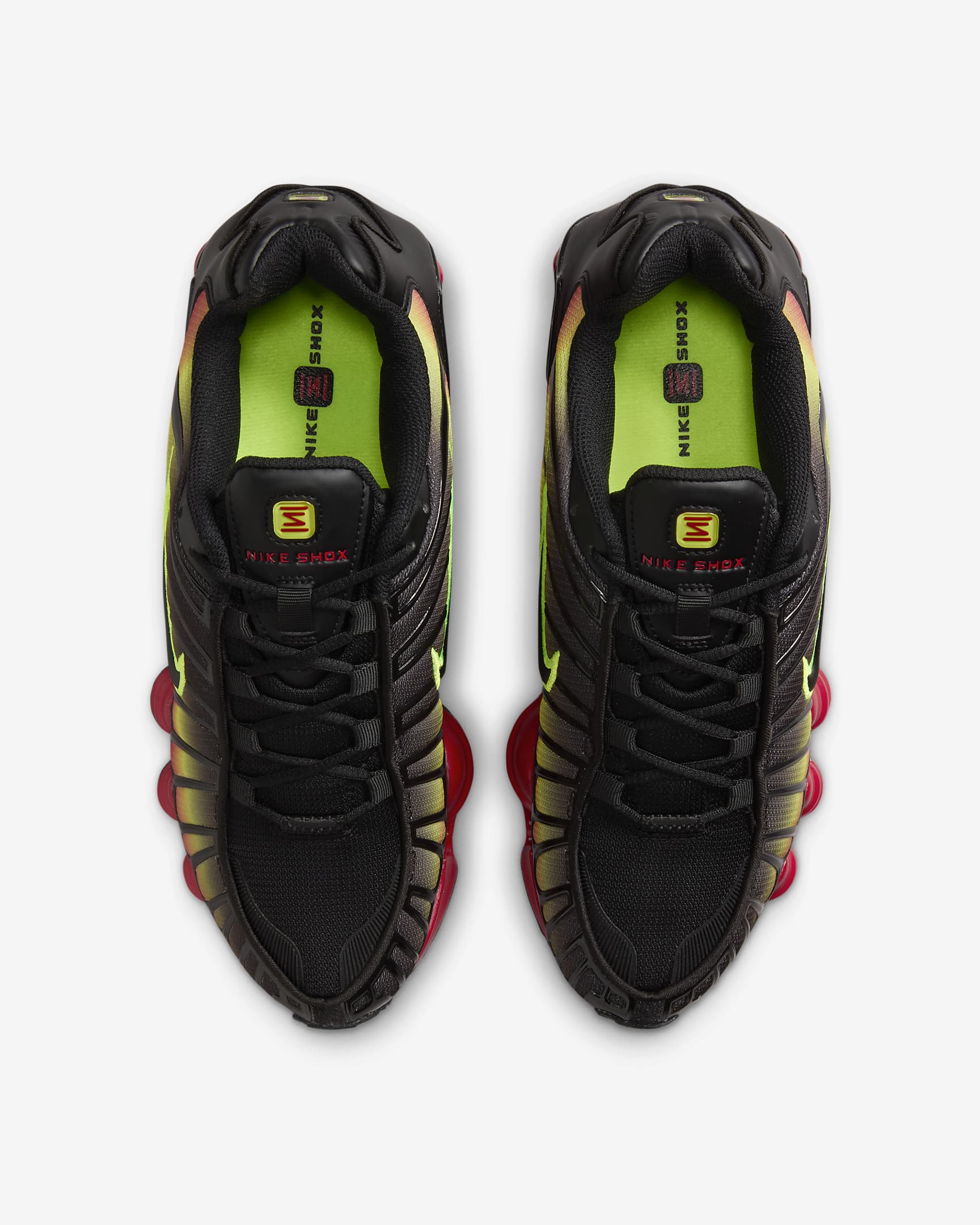 Sko Nike Shox TL - Svart/Volt/Fire Red/Svart