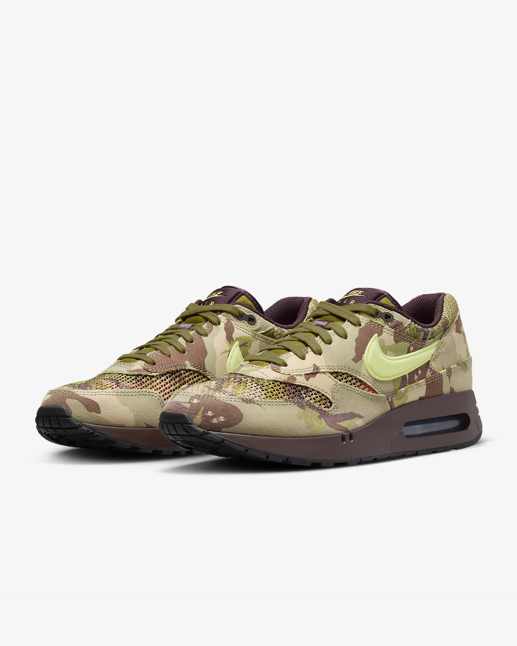 Tenis para hombre Nike Air Max 1 '86 OG - Tierra/Verde aceite/Negro/Toque de limón claro