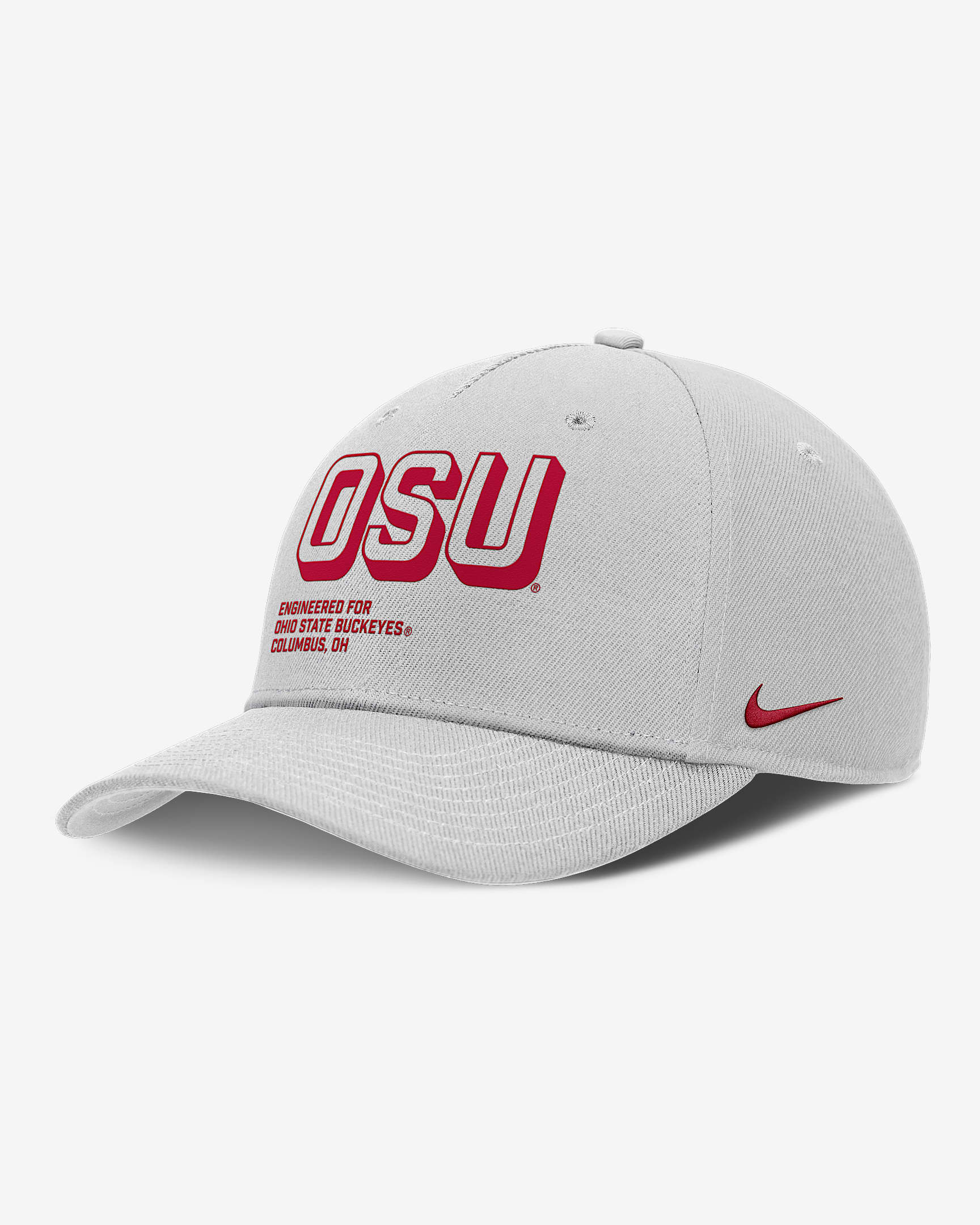 Ohio State On-Field Primetime Rise Men's Nike College Adjustable Hat - Grey