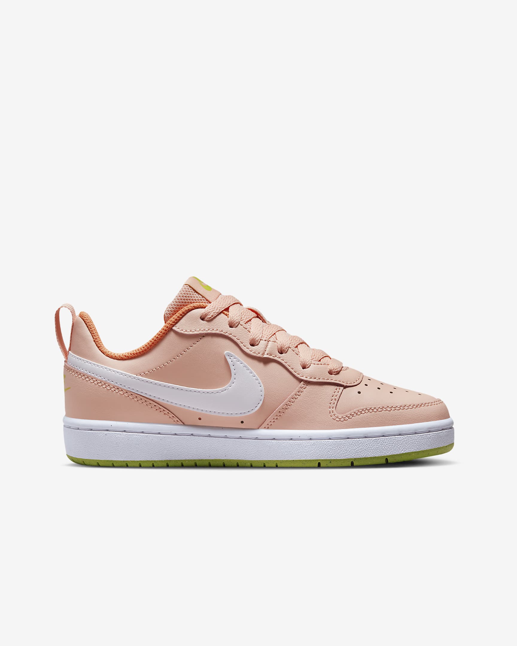 Nike Court Borough Low 2 Older Kids' Shoes - Arctic Orange/Atomic Green/Orange Trance/White