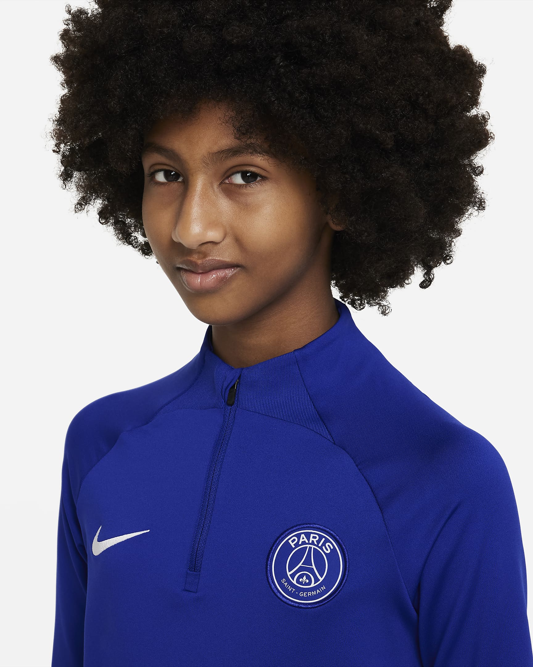 Paris Saint-Germain Strike Big Kids' Nike Dri-FIT Knit Soccer Drill Top ...