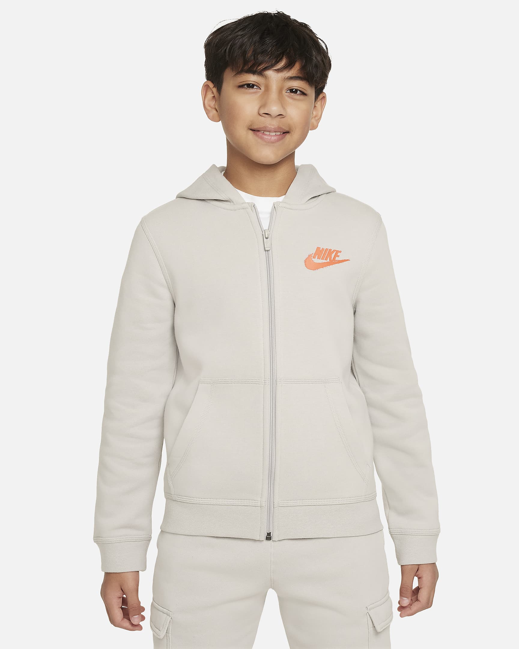 Nike Sportswear Older Kids' (Boys') Fleece Full-Zip Graphic Hoodie. Nike UK