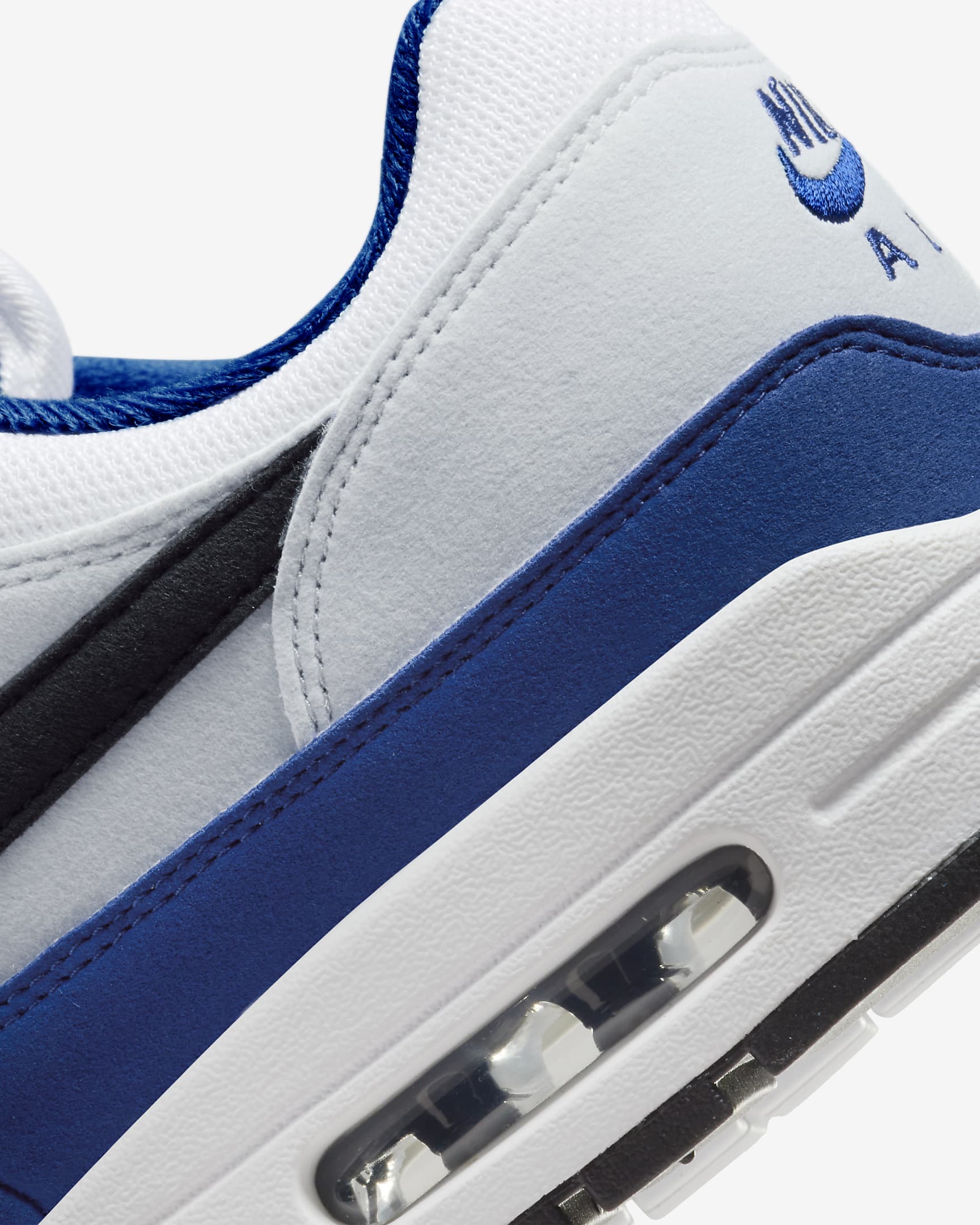 Nike Air Max 1 Zapatillas - Hombre - Blanco/Deep Royal Blue/Pure Platinum/Negro