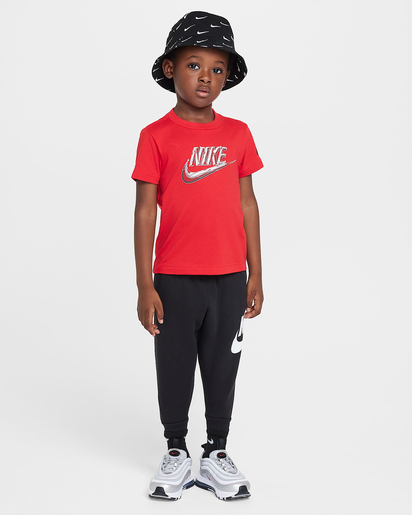 Playera metalizada Futura infantil Nike  - Rojo universitario