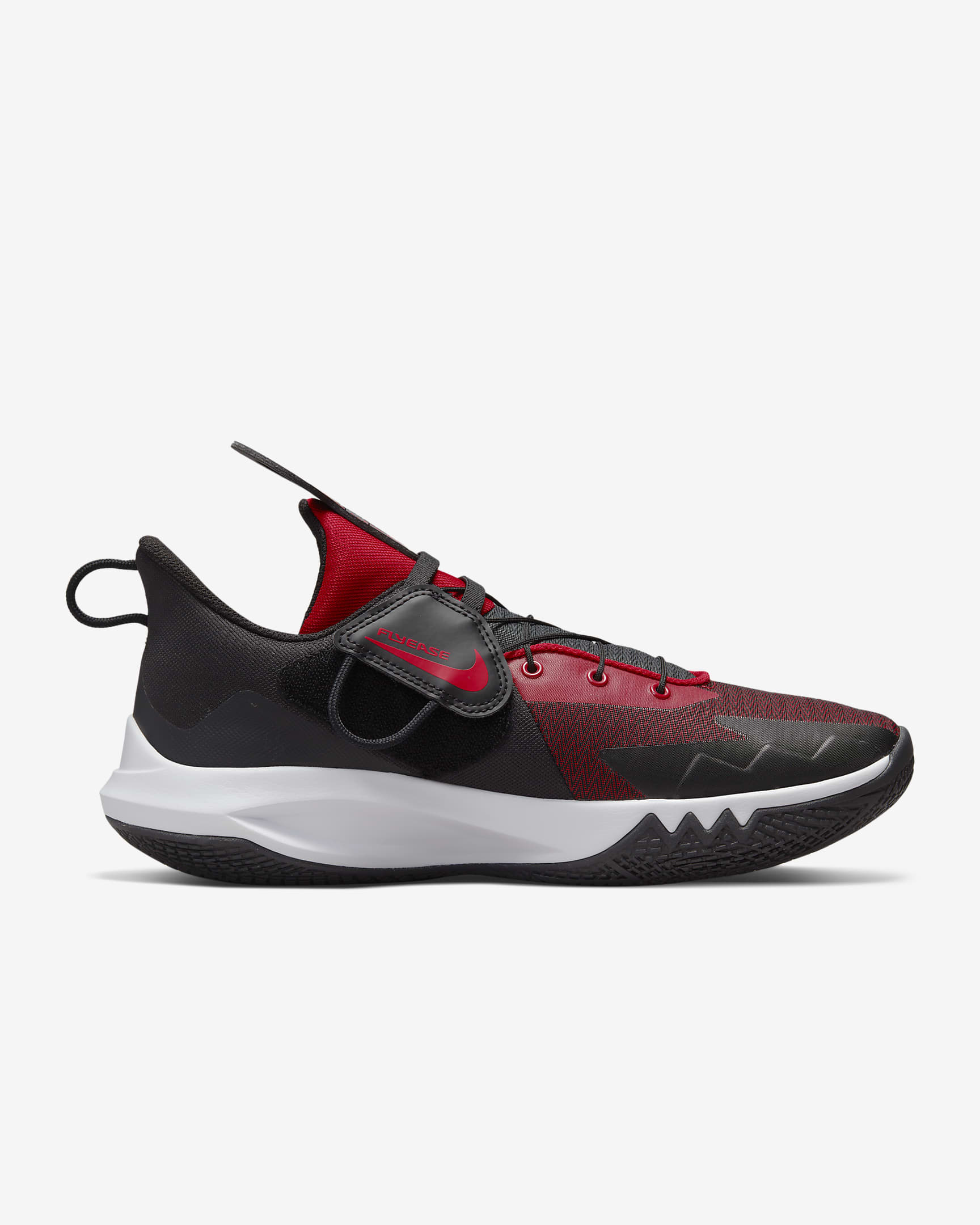 Nike Precision 6 FlyEase Basketball Shoes - Black/Gym Red/University Red