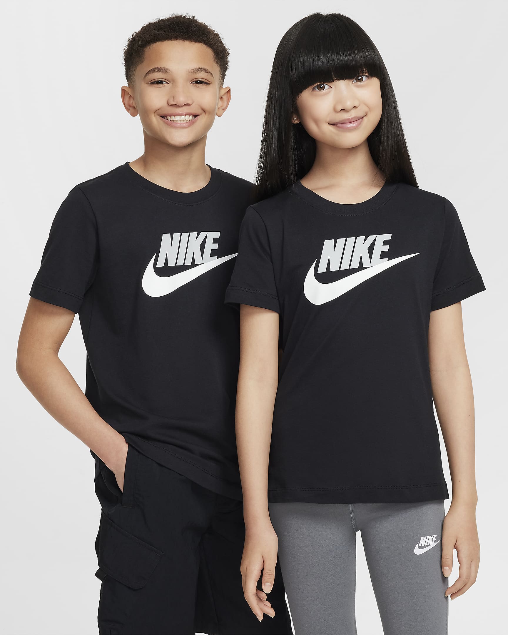 Nike Sportswear-T-shirt til større børn - sort