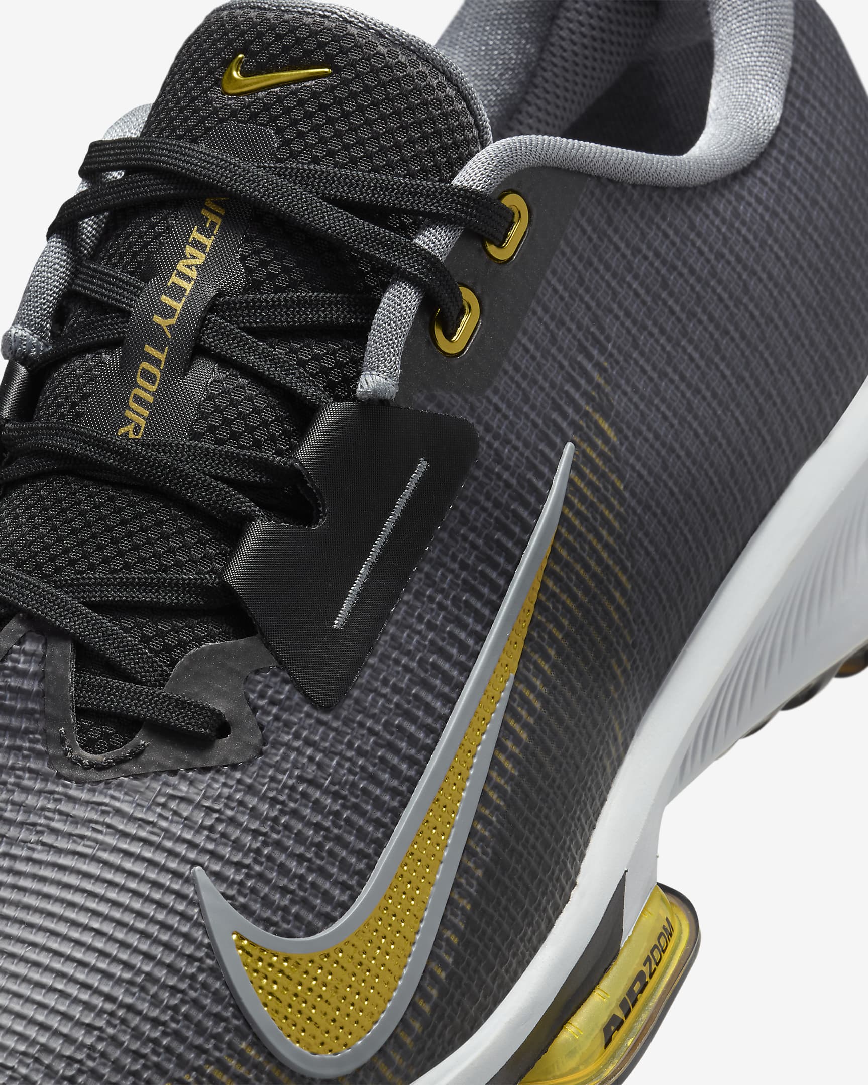 Nike Air Zoom Infinity Tour 2 高爾夫鞋 (寬) - 黑色/Cool Grey/Pure Platinum/Infinite Gold