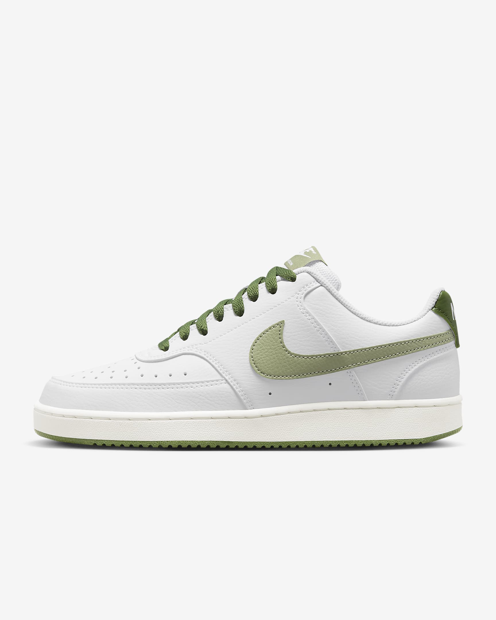 Chaussure Nike Court Vision Low pour homme - Blanc/Treeline/Sail/Oil Green