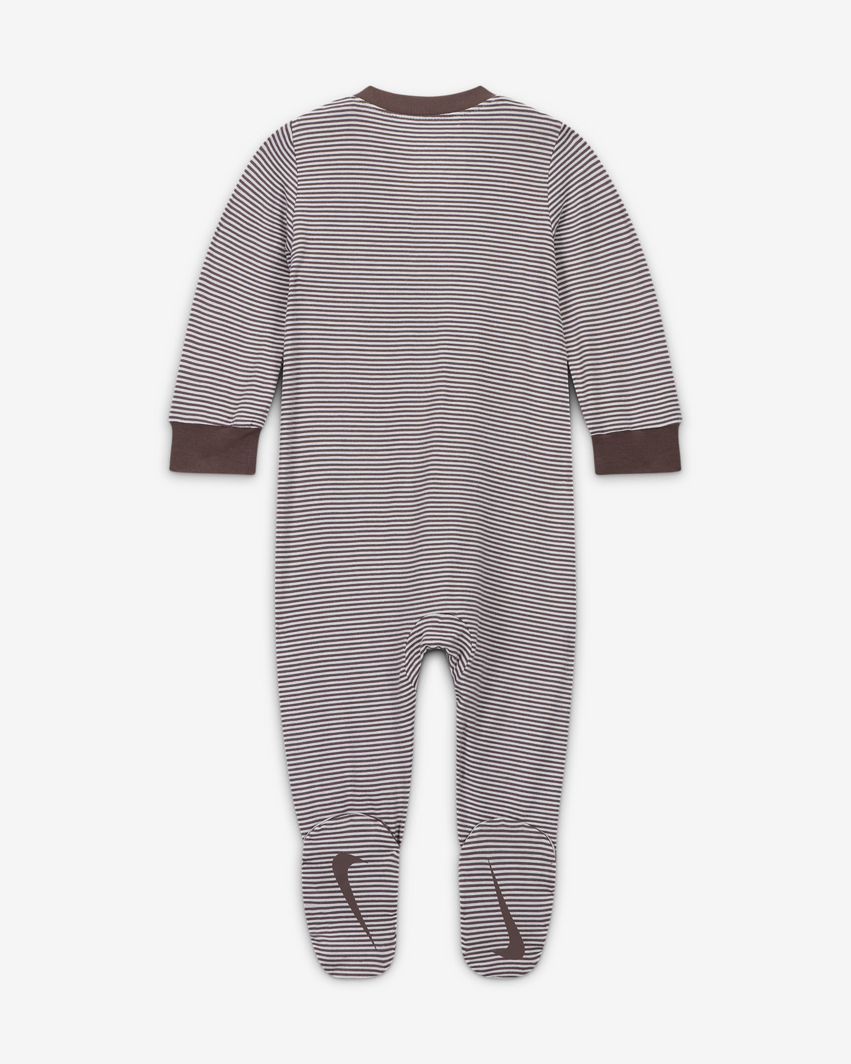 Nike Baby Essentials Baby (0-9M) Striped Footed Coverall - Plum Dust