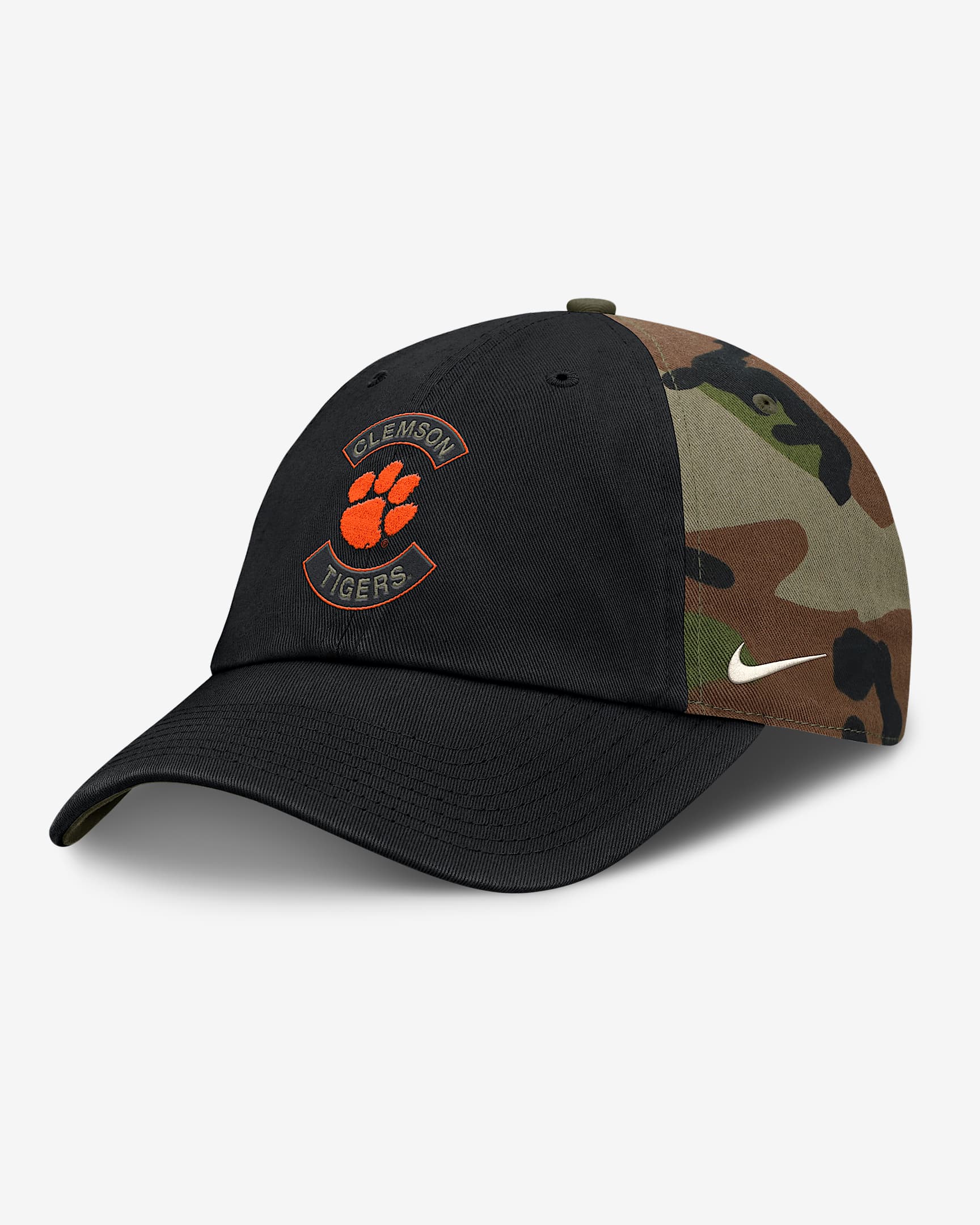 Clemson 2025 Military Appreciation Club Men's Nike College Adjustable Hat - Camo Green
