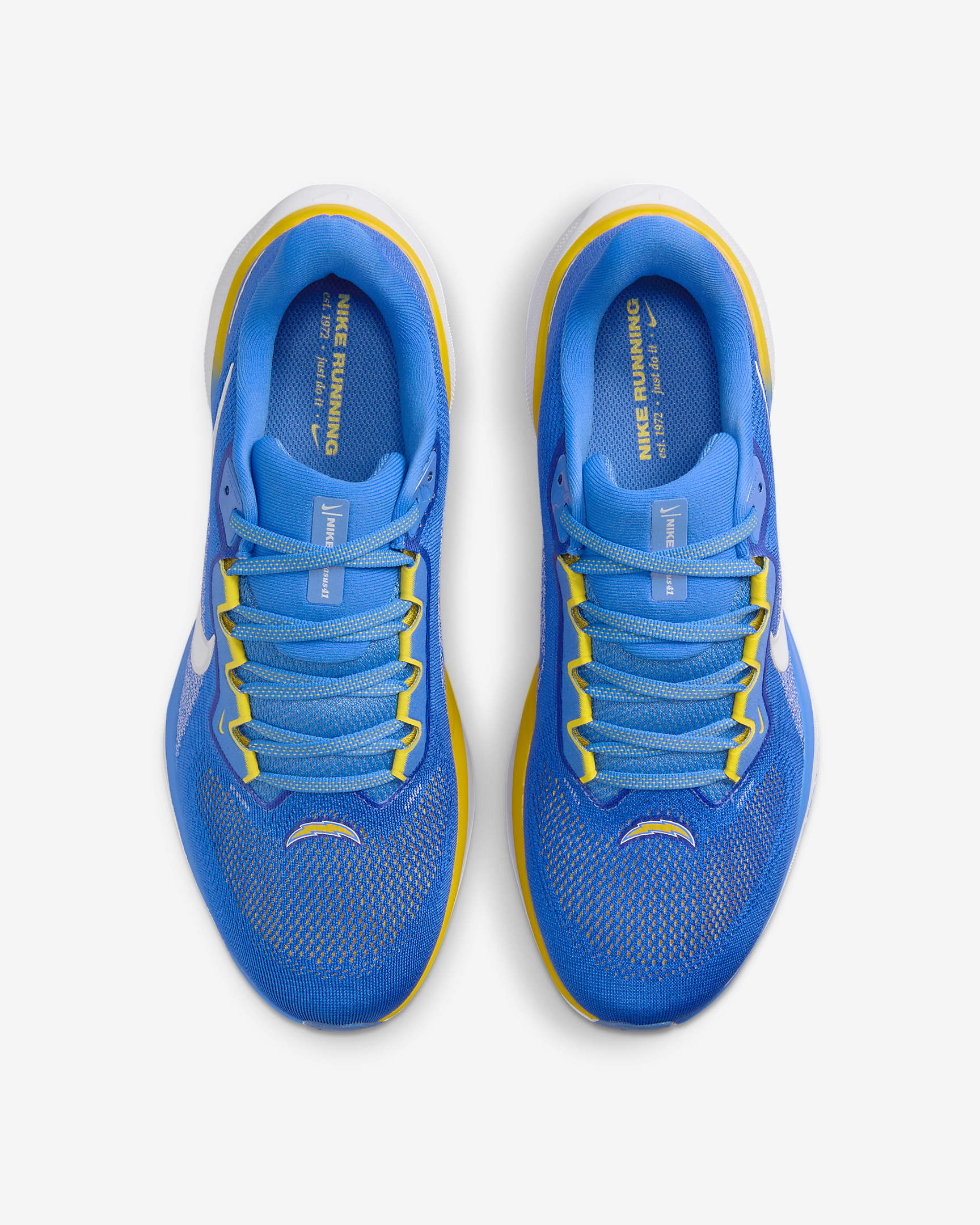 Tenis de correr en pavimento para hombre Nike Pegasus 41 NFL Los Angeles Chargers - Azul Italia/Blanco/Oro universitario/Blanco