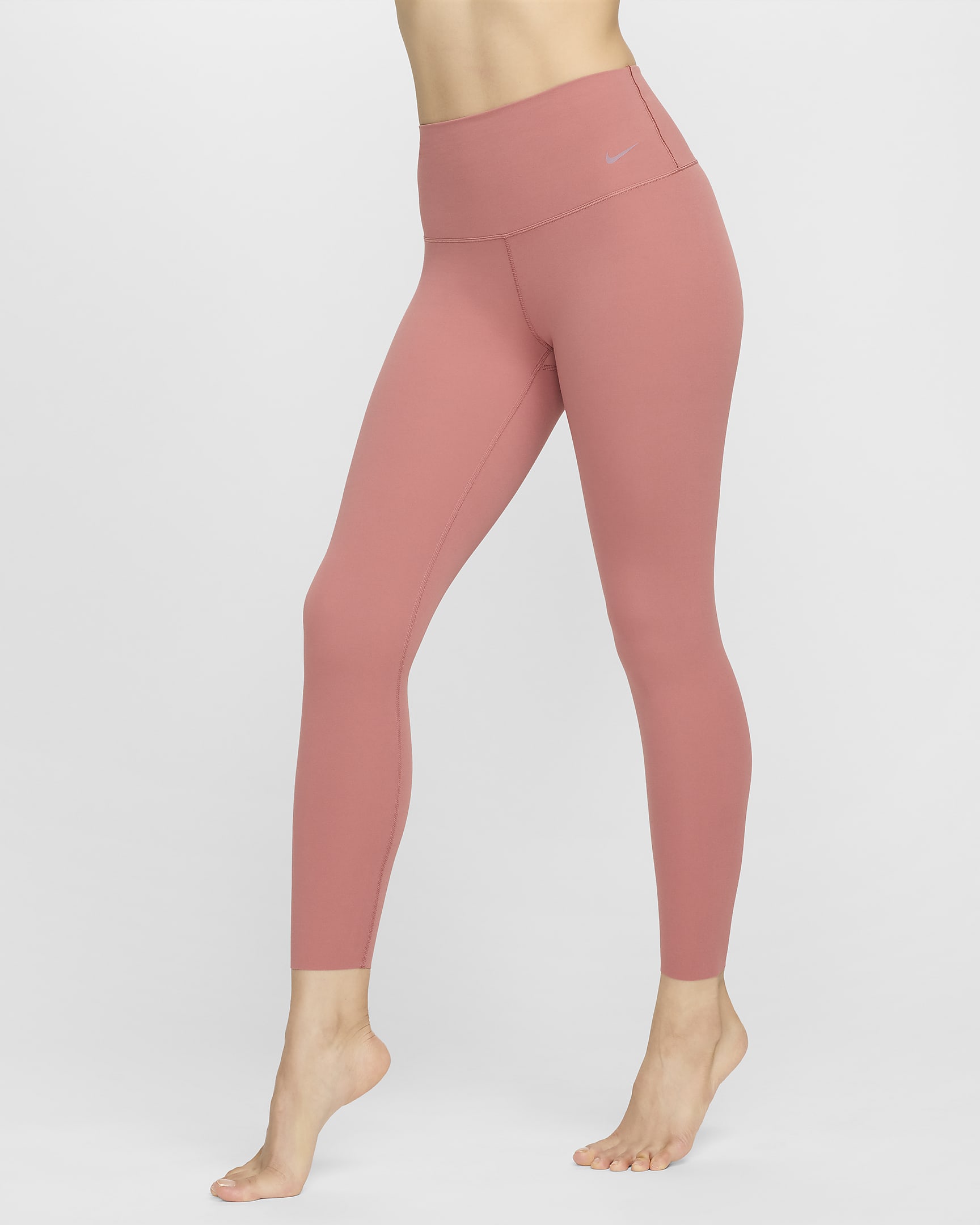 Nike Zenvy Women's Gentle-Support High-Waisted 7/8 Leggings - Canyon Pink/Black