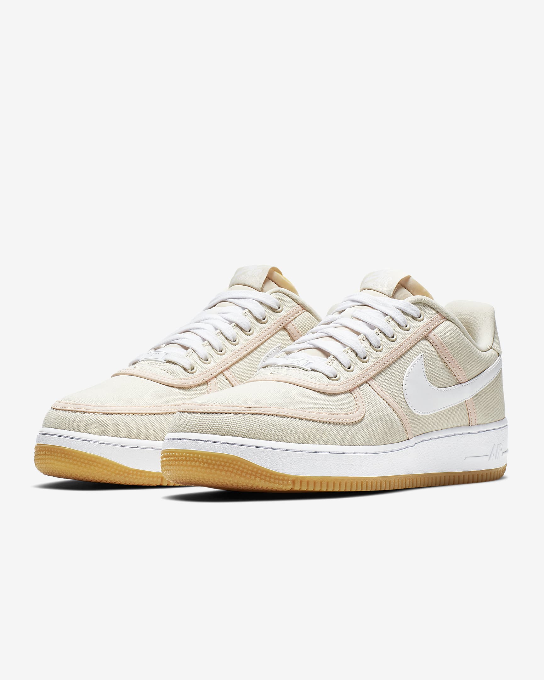 Nike Air Force 1 '07 Premium herresko - Light Cream/Crimson Tint/Gum Light Brown/Hvit