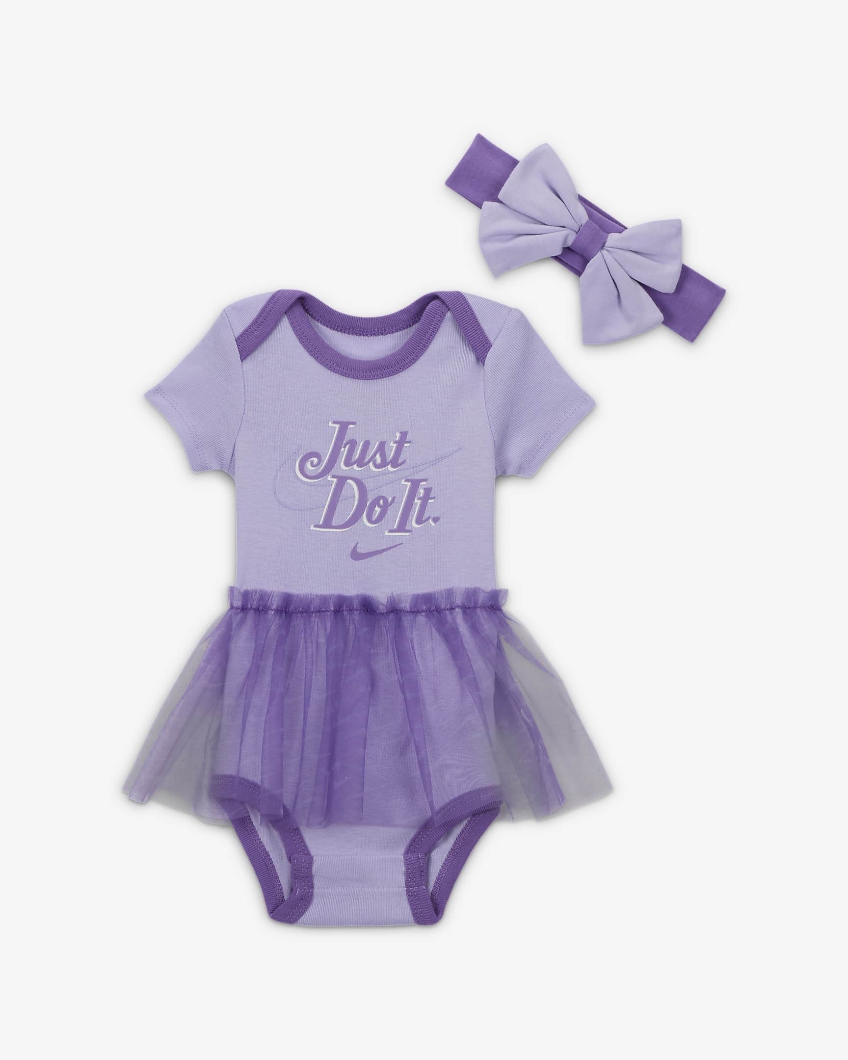 Nike Swooshfetti Baby 2-Piece Tutu Bodysuit Boxed Set - Hydrangeas