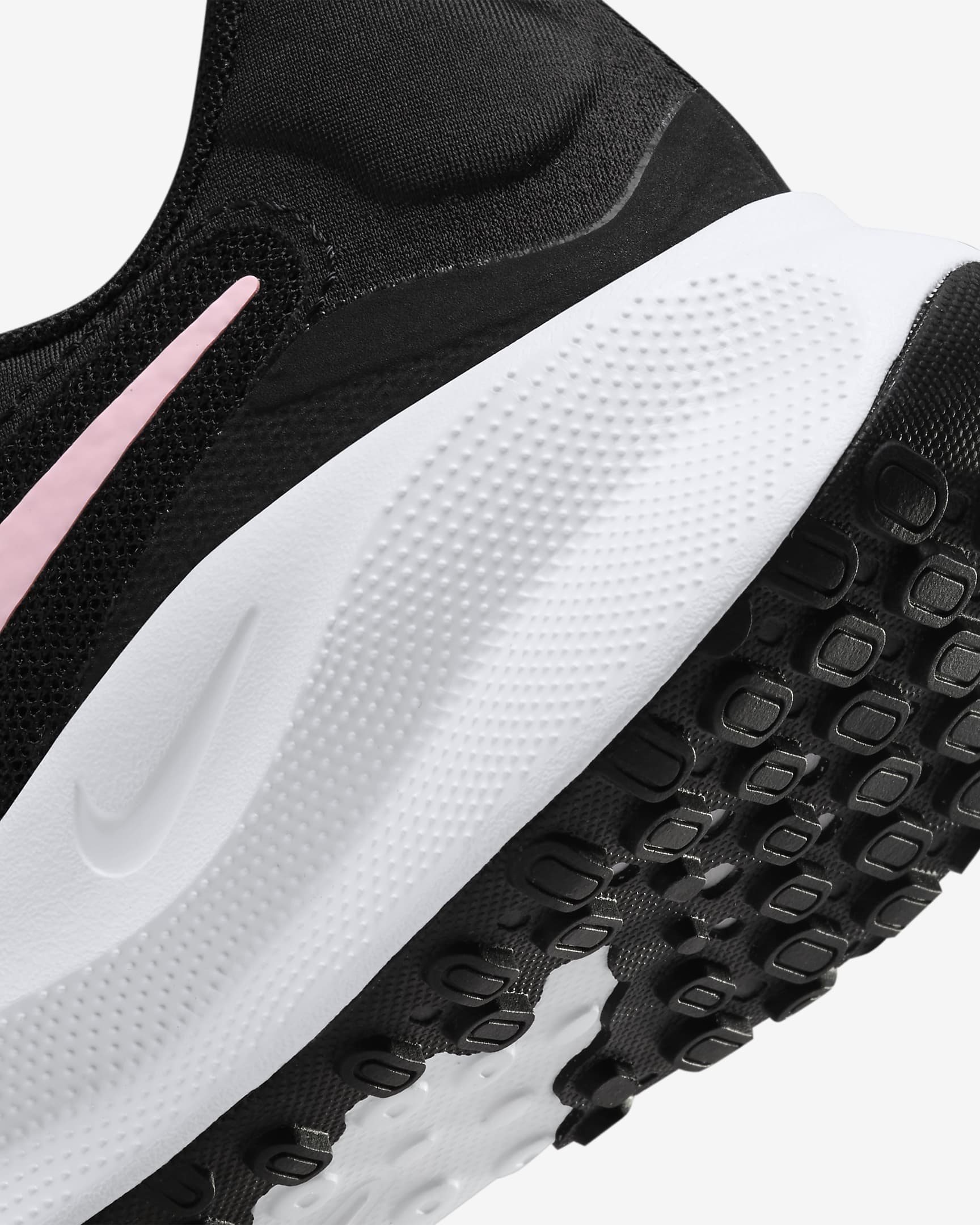 Nike Revolution 7 løpesko for vei til dame - Svart/Hvit/Medium Soft Pink