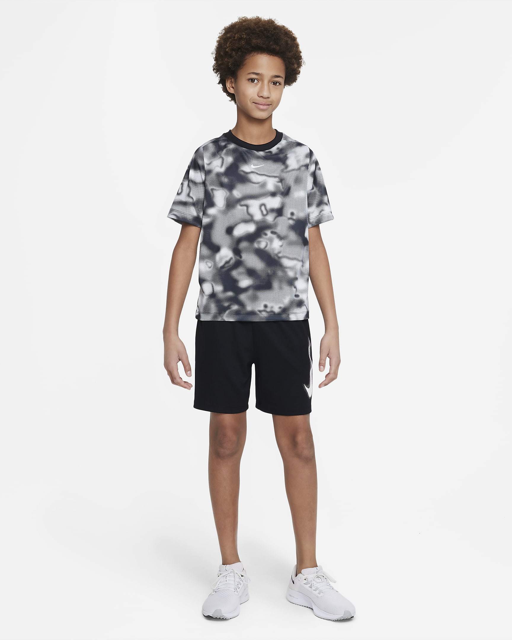 Nike Dri-FIT Multi+ Big Kids' (Boys') Printed Training Top. Nike.com