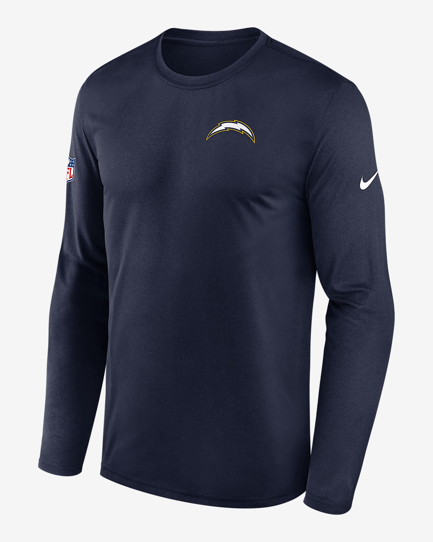 Los Angeles Chargers Alt Legend Small Logo Men's Nike Dri-FIT NFL Long-Sleeve T-Shirt - Navy