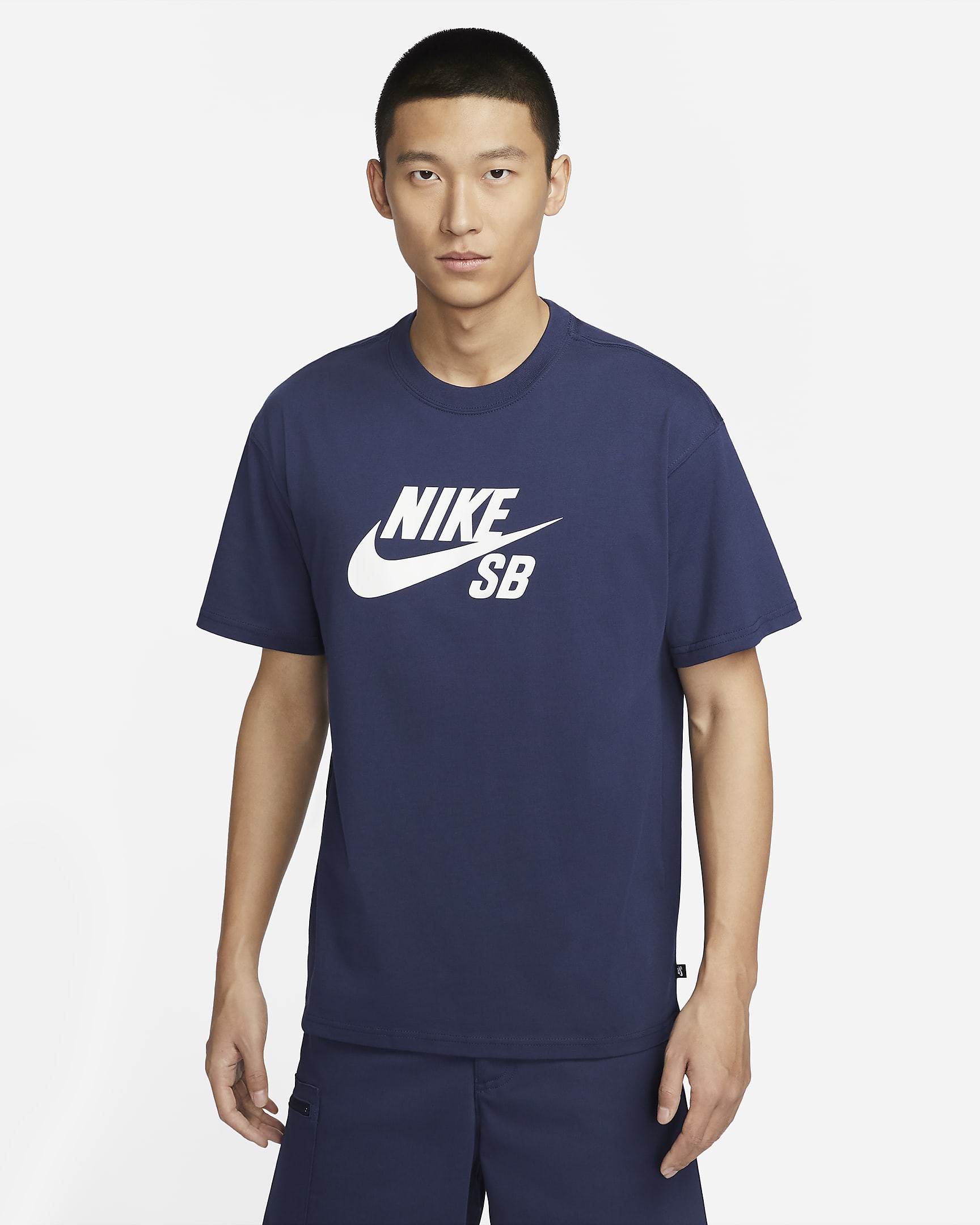 Nike SB Logo Skate T-Shirt - Midnight Navy