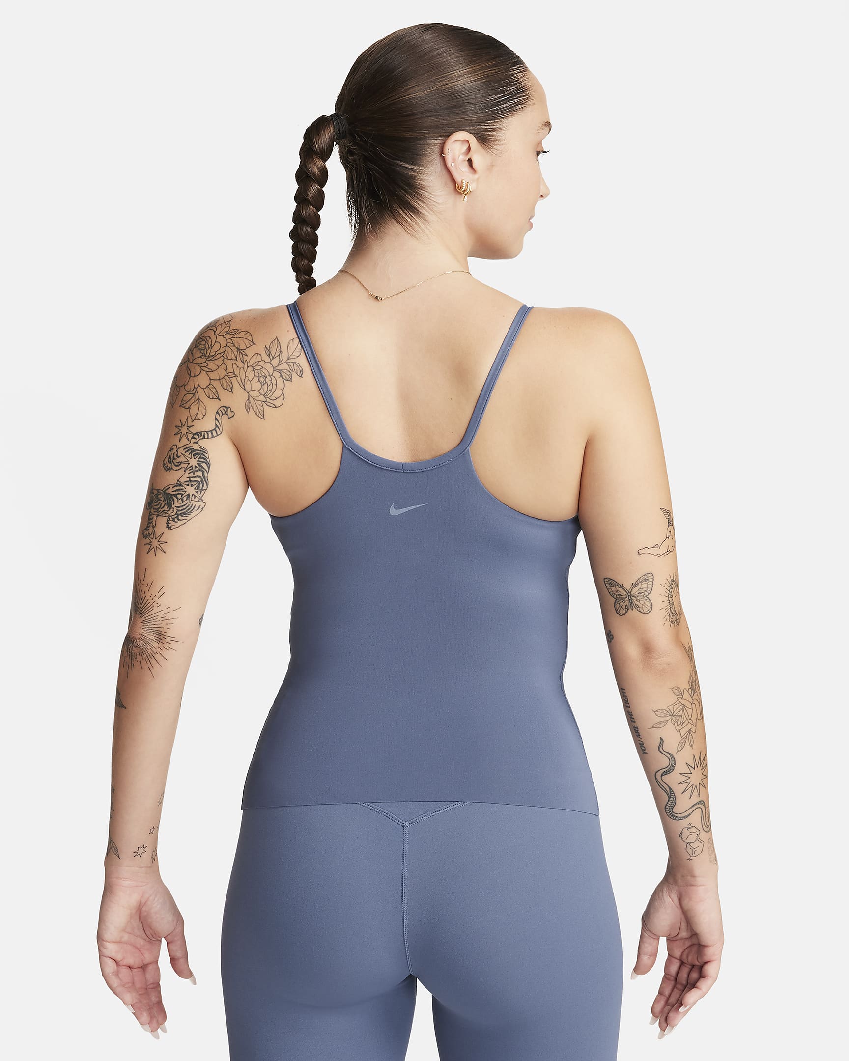 Nike Zenvy Women's Dri-FIT Tank Top - Diffused Blue/White