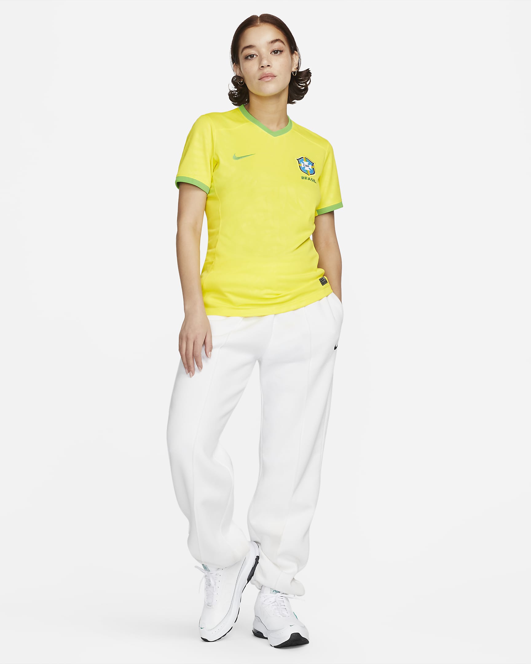 Brazil 2023 Stadium Home Women's Nike Dri-FIT Soccer Jersey - Dynamic Yellow/Green Spark/Green Spark