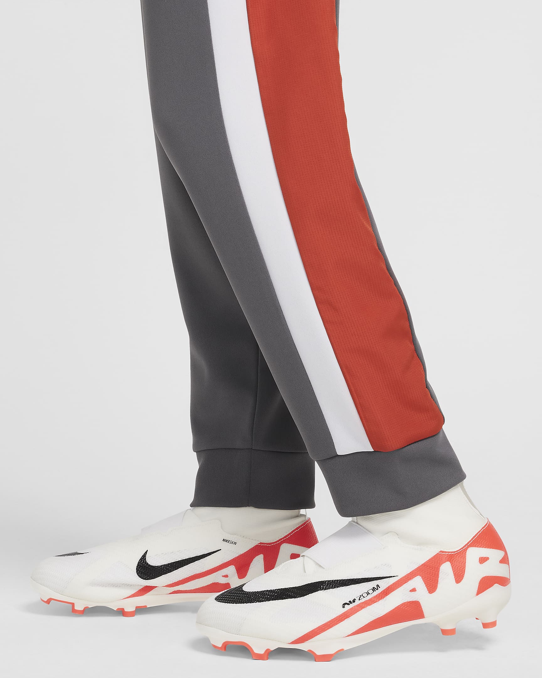 Nike Academy Big Kids' Dri-FIT Soccer Track Pants - Iron Grey/Dragon Red/Pure Platinum/Dragon Red