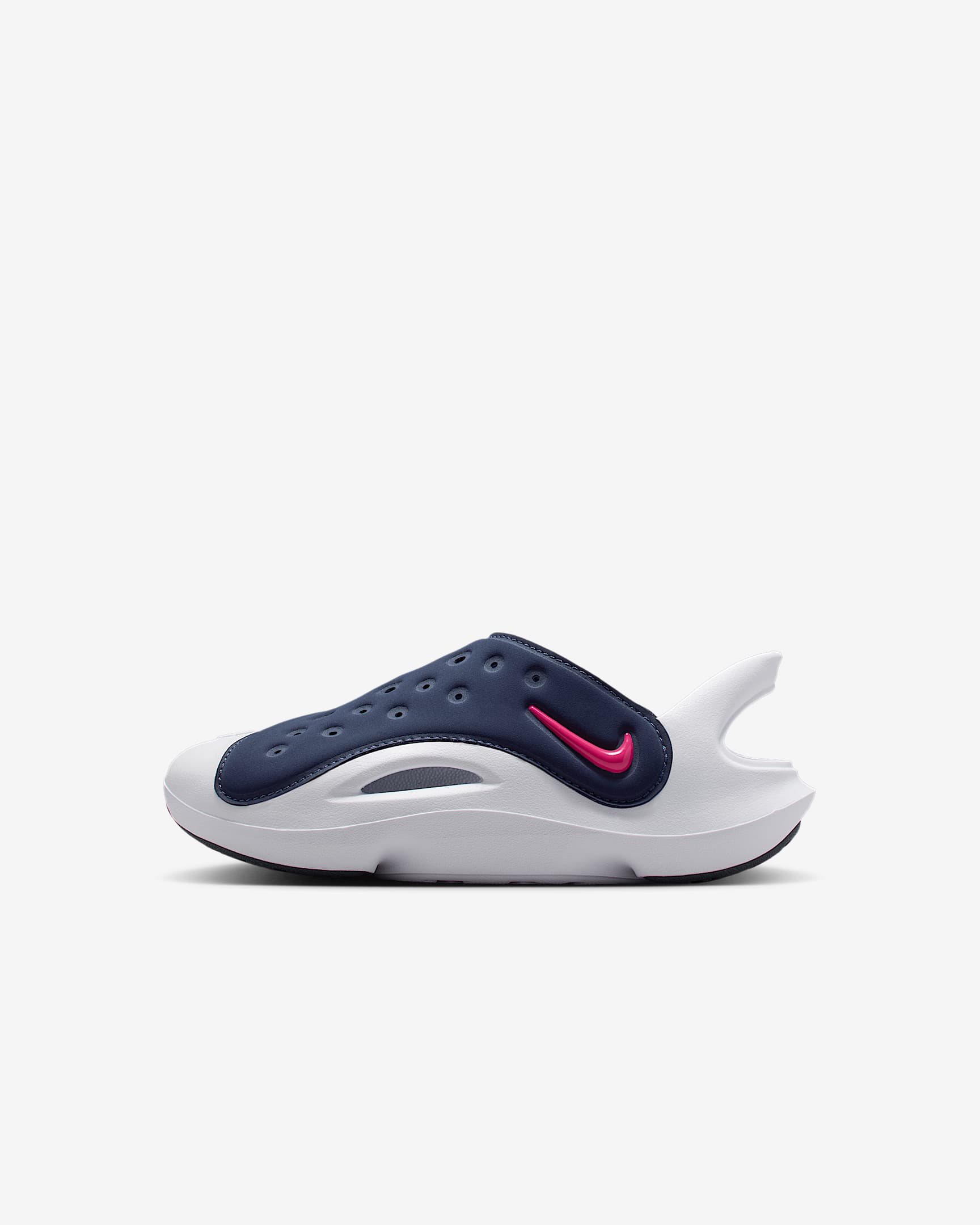 Nike Aqua Swoosh Little Kids' Sandals - Midnight Navy/White/Rush Pink
