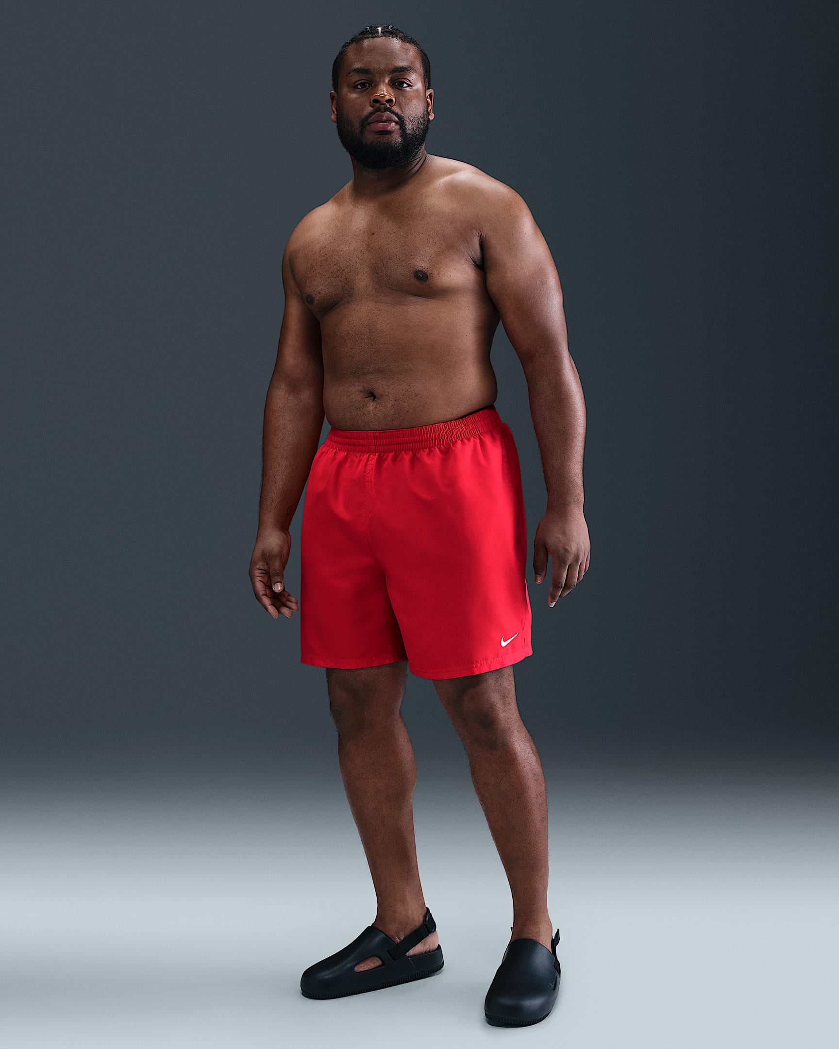 Shorts de voleibol de 18 cm con forro de ropa interior para hombre Nike Swim Breaker - Rojo universitario