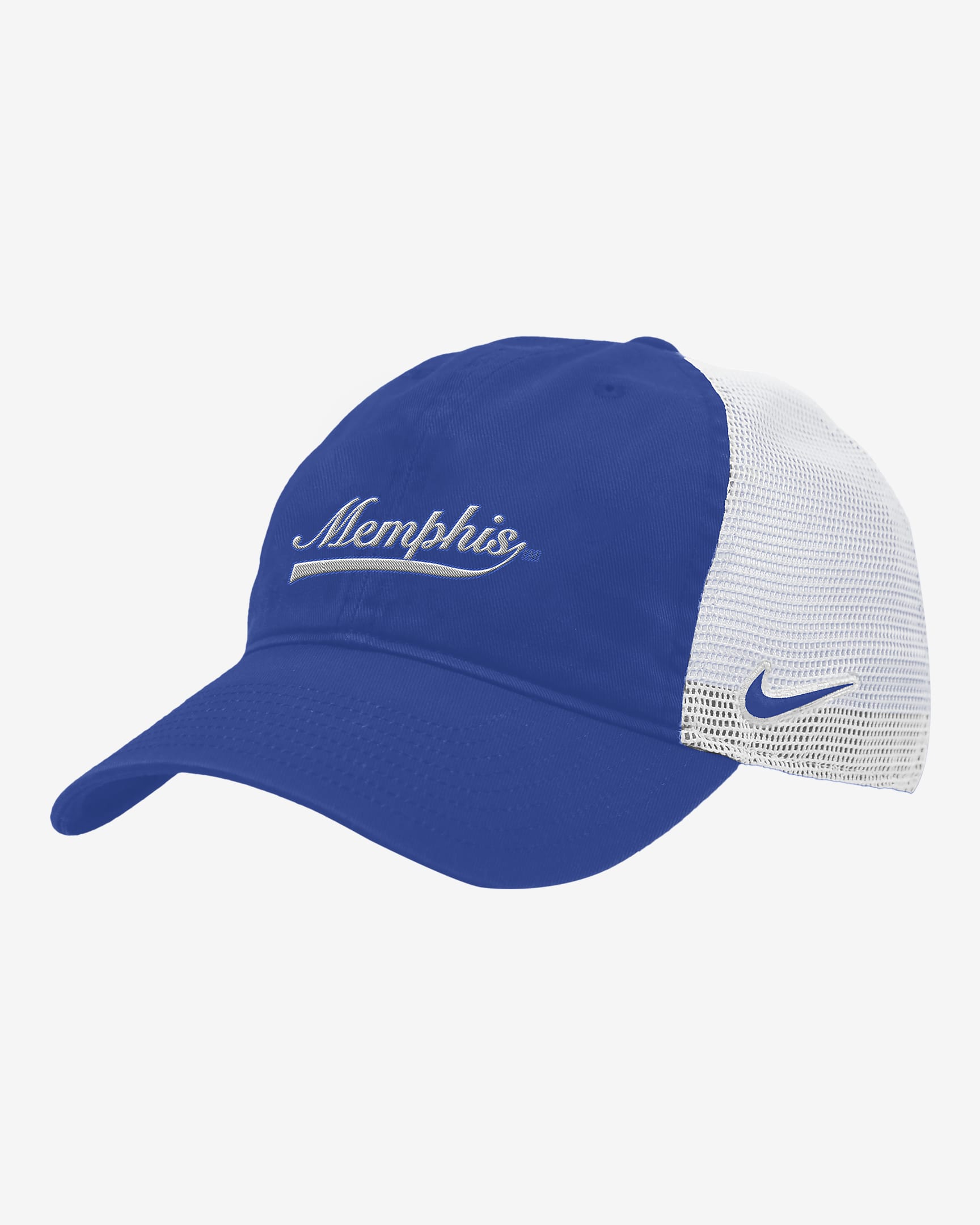 Memphis Heritage86 Nike College Trucker Hat - Game Royal