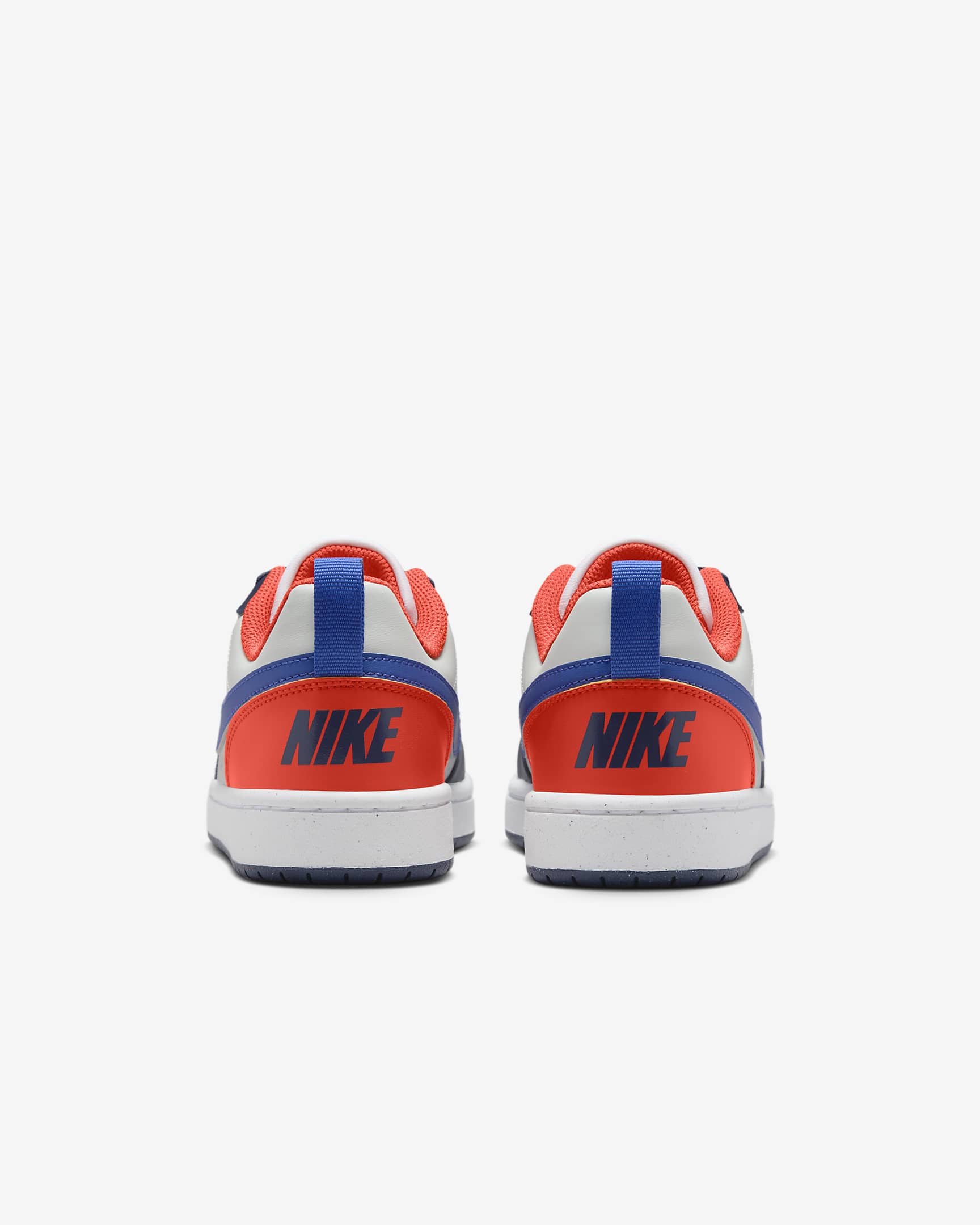 Nike Court Borough Low Recraft Big Kids' Shoes - Midnight Navy/Team Orange/Light Silver/Hyper Royal