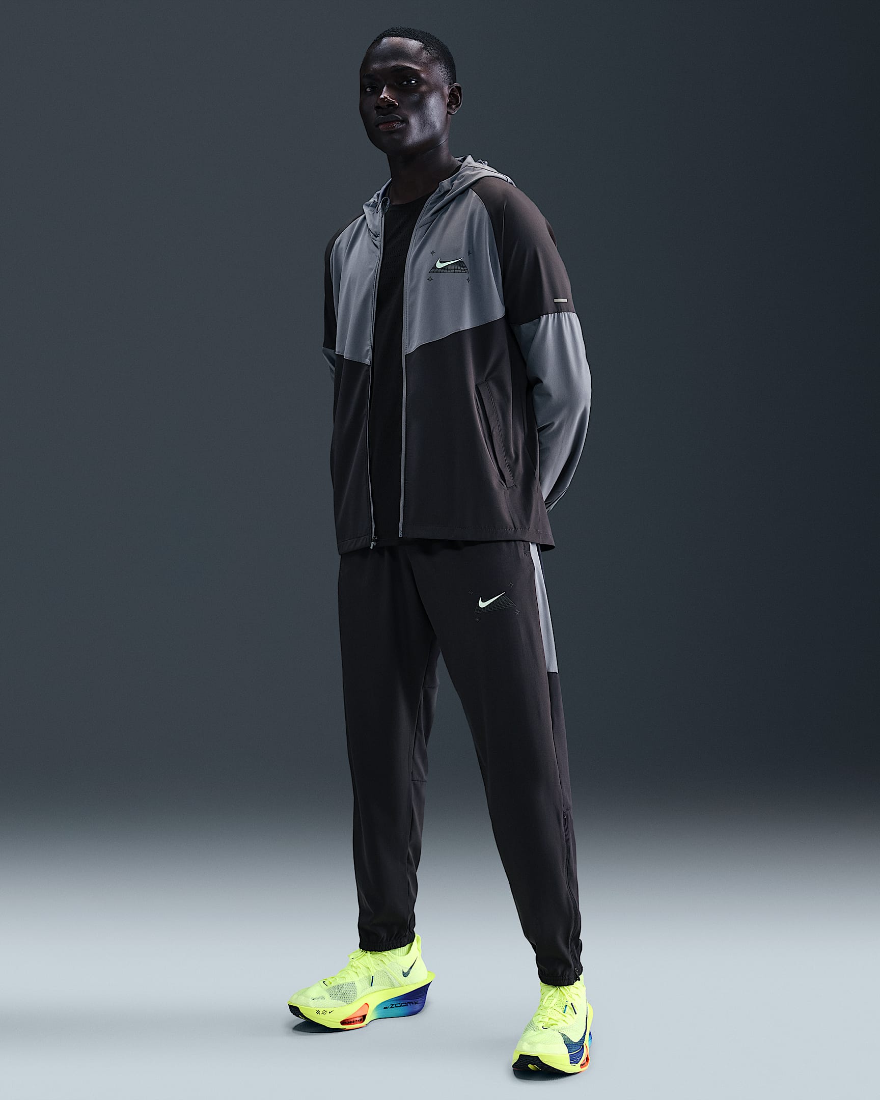 Calças de running entrançadas Nike Challenger para homem - Anthracite/Cinzento Cool