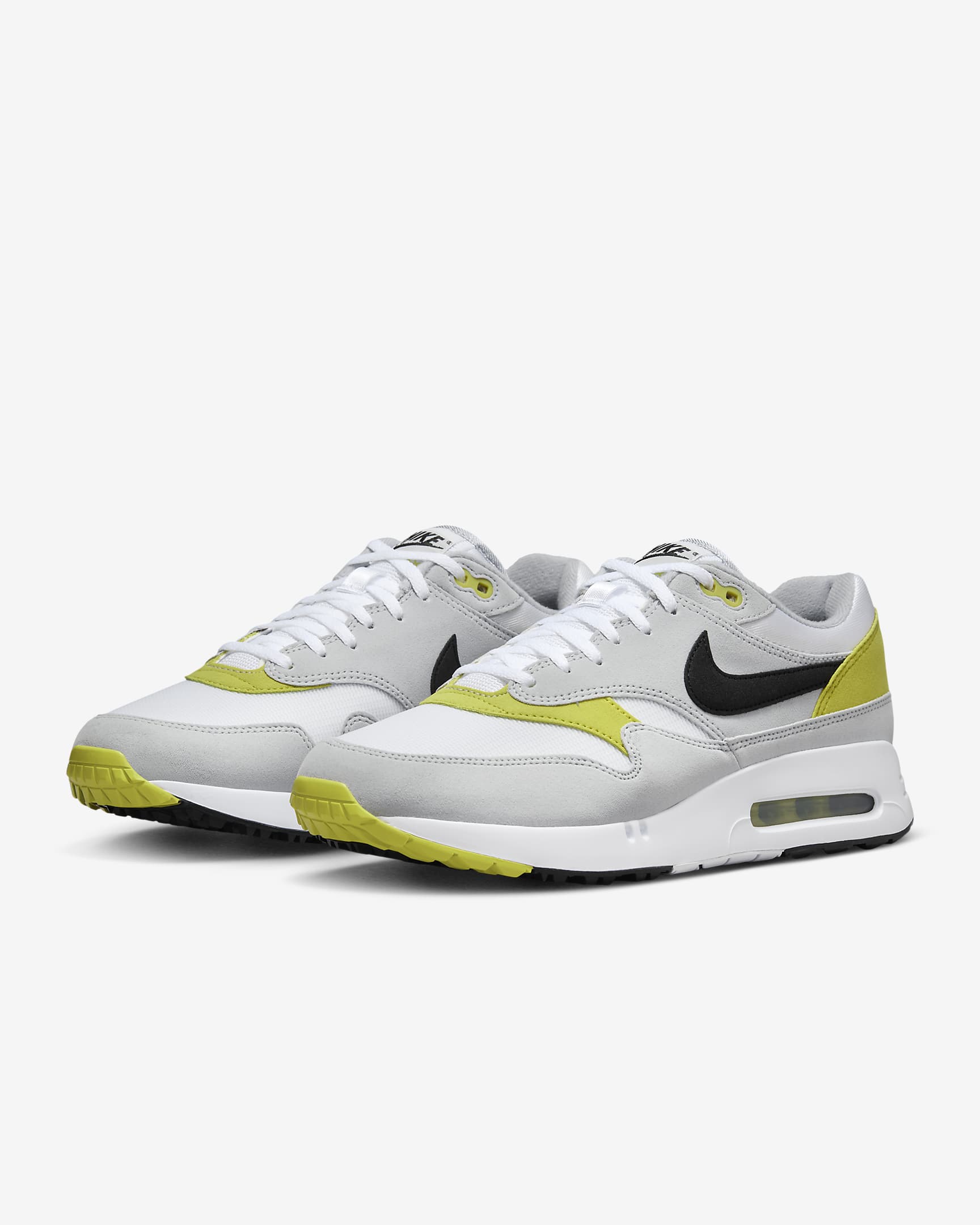 Nike Air Max 1 '86 OG G Men's Golf Shoes - Wolf Grey/White/Bright Cactus/Black