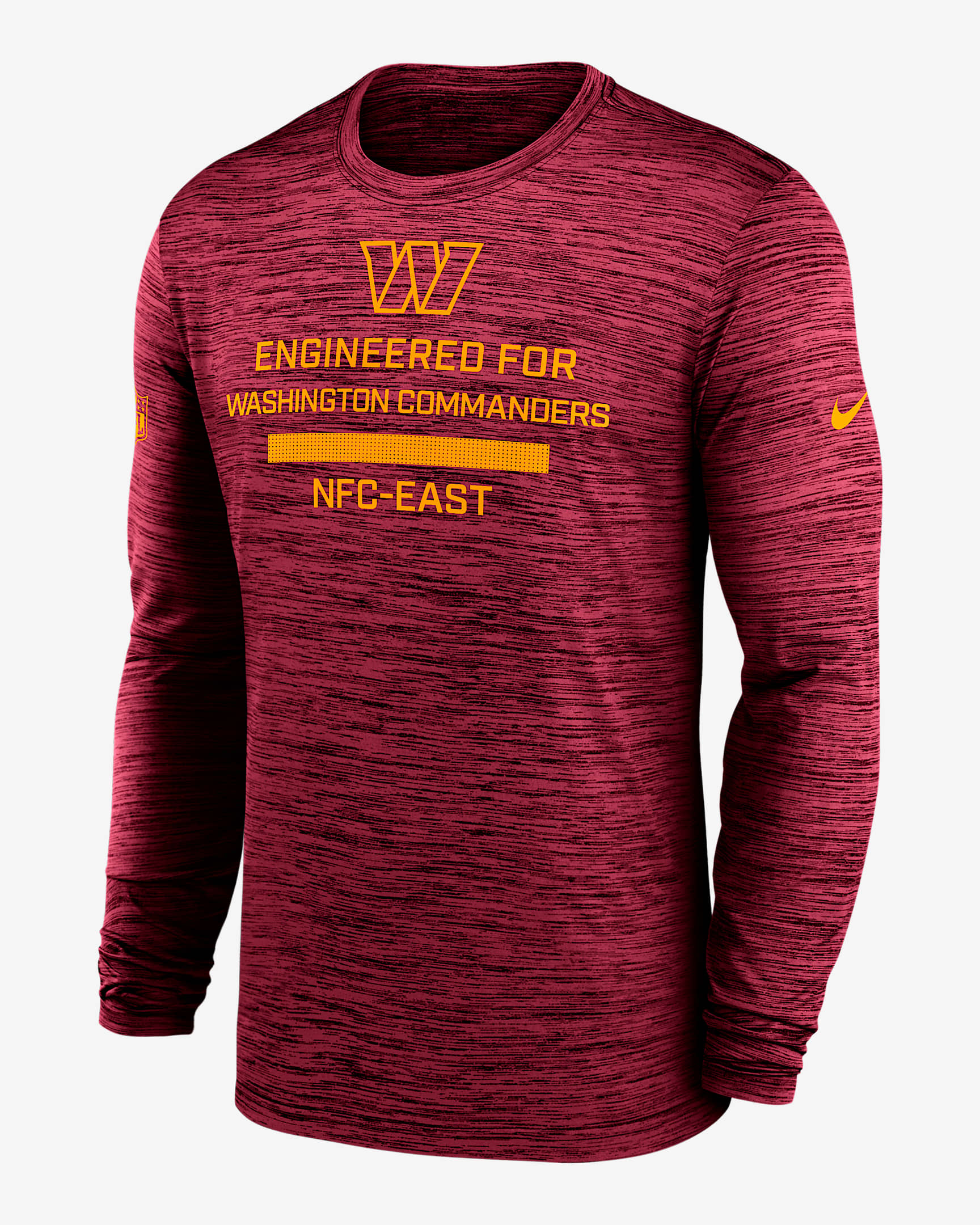 Washington Commanders Sideline Team Issue Velocity Men's Nike Dri-FIT NFL Long-Sleeve T-Shirt - Red