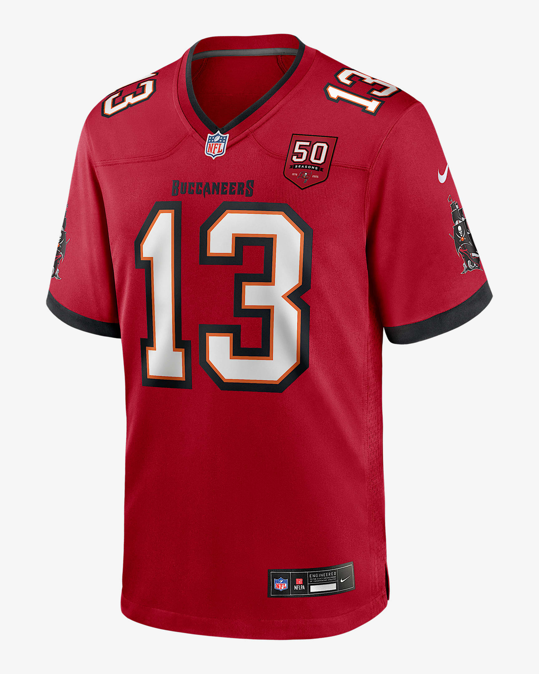Mike Evans Tampa Bay Buccaneers 50th Anniversary Men's Nike NFL Game Jersey - Red