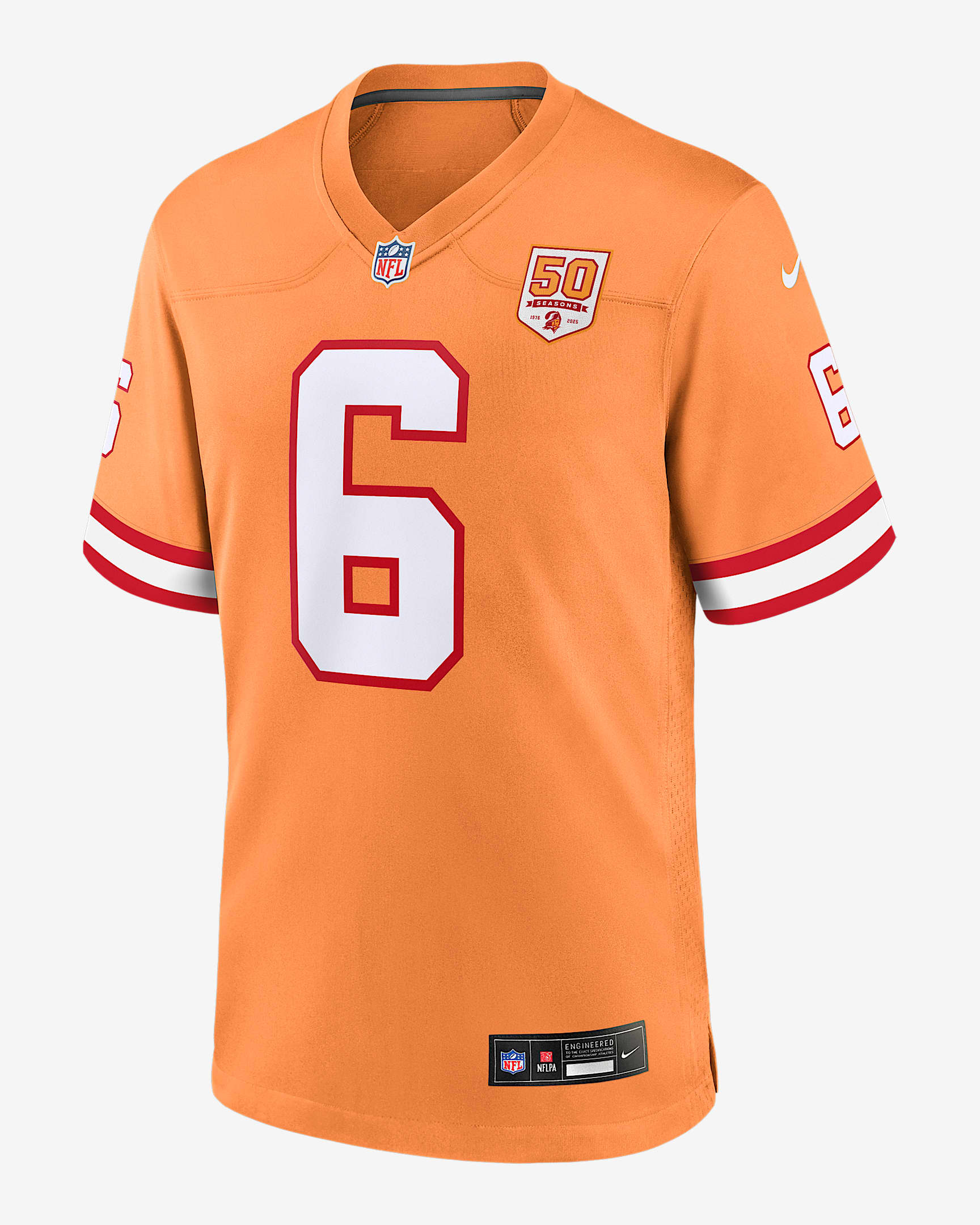Baker Mayfield Tampa Bay Buccaneers 50th Anniversary Men's Nike NFL Game Jersey - Orange