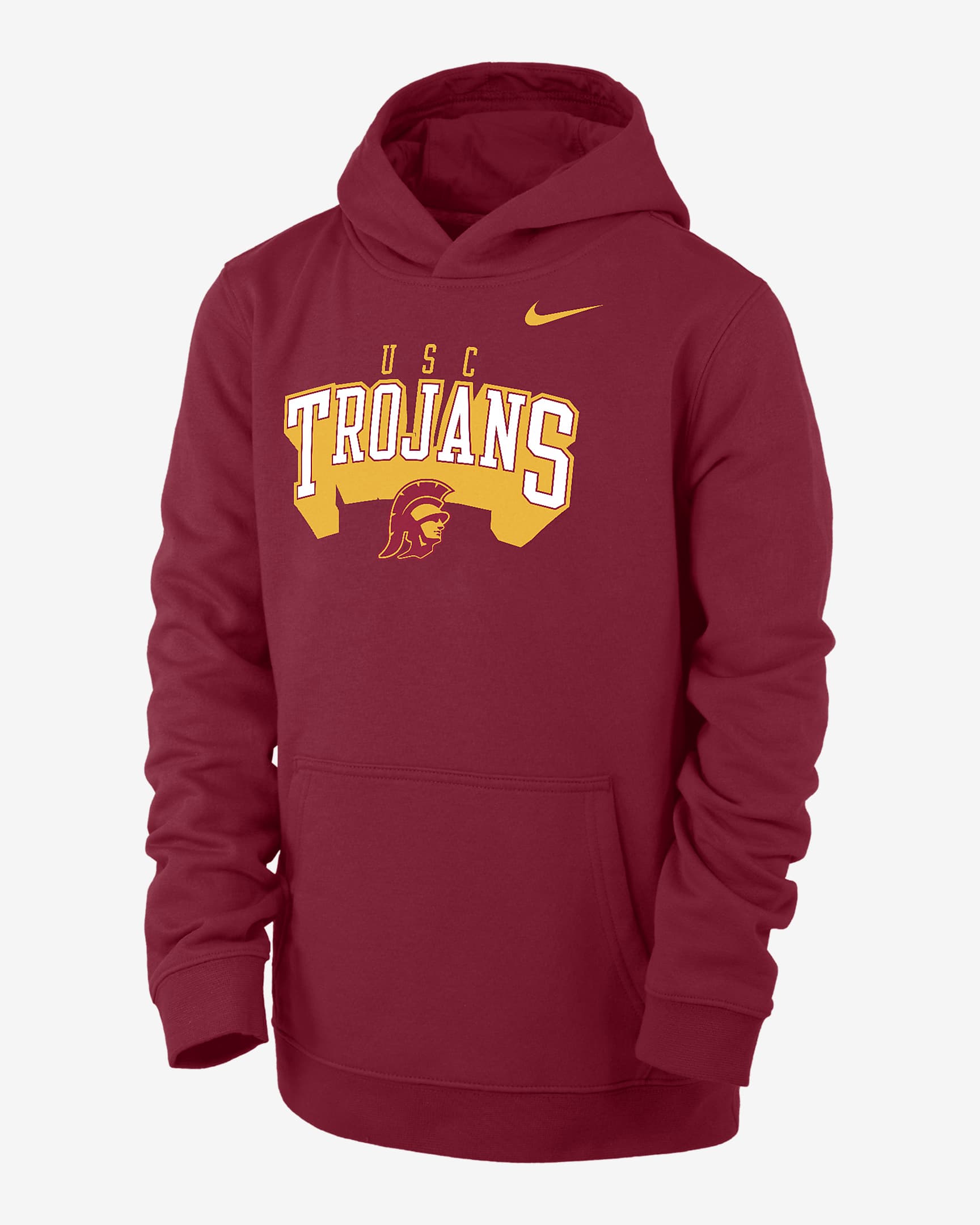 USC Club Fleece Big Kids' (Boys') Nike College Pullover Hoodie - Team Crimson