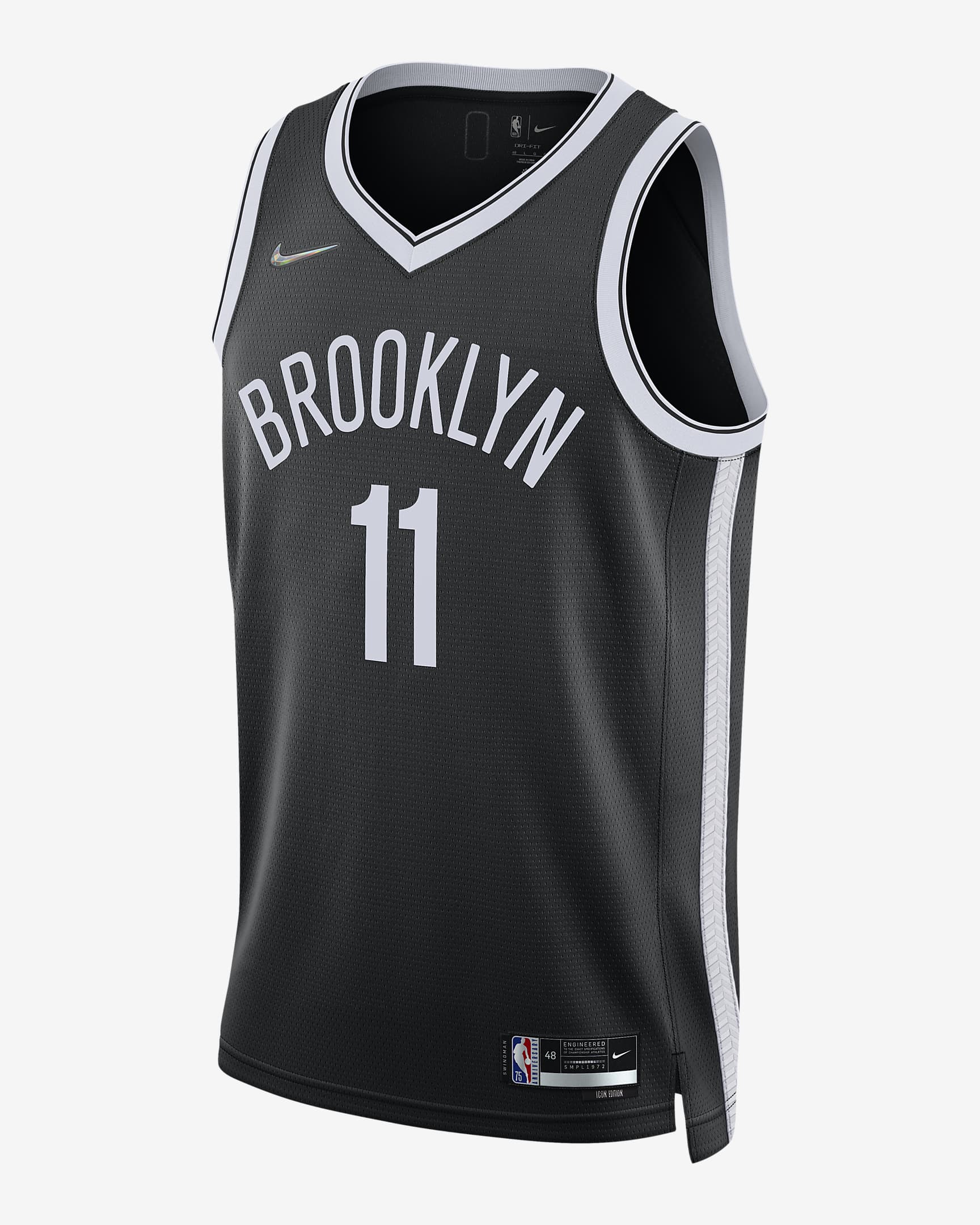 Brooklyn Nets Diamond Icon Edition Nike Dri-FIT NBA Swingman Jersey ...