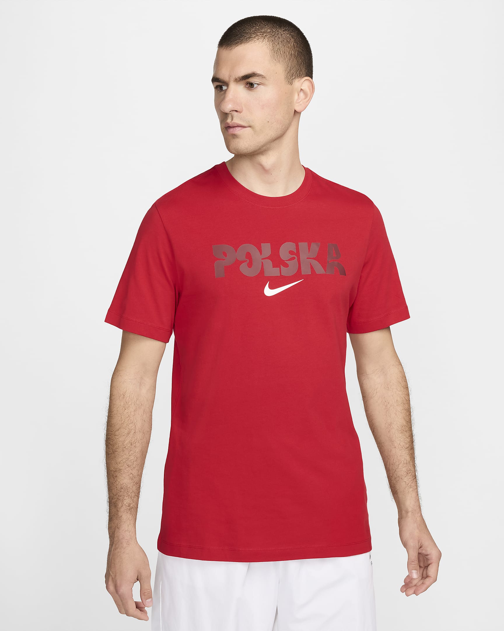 T-shirt Nike Football Pologne Crest pour homme - University Red/Blanc