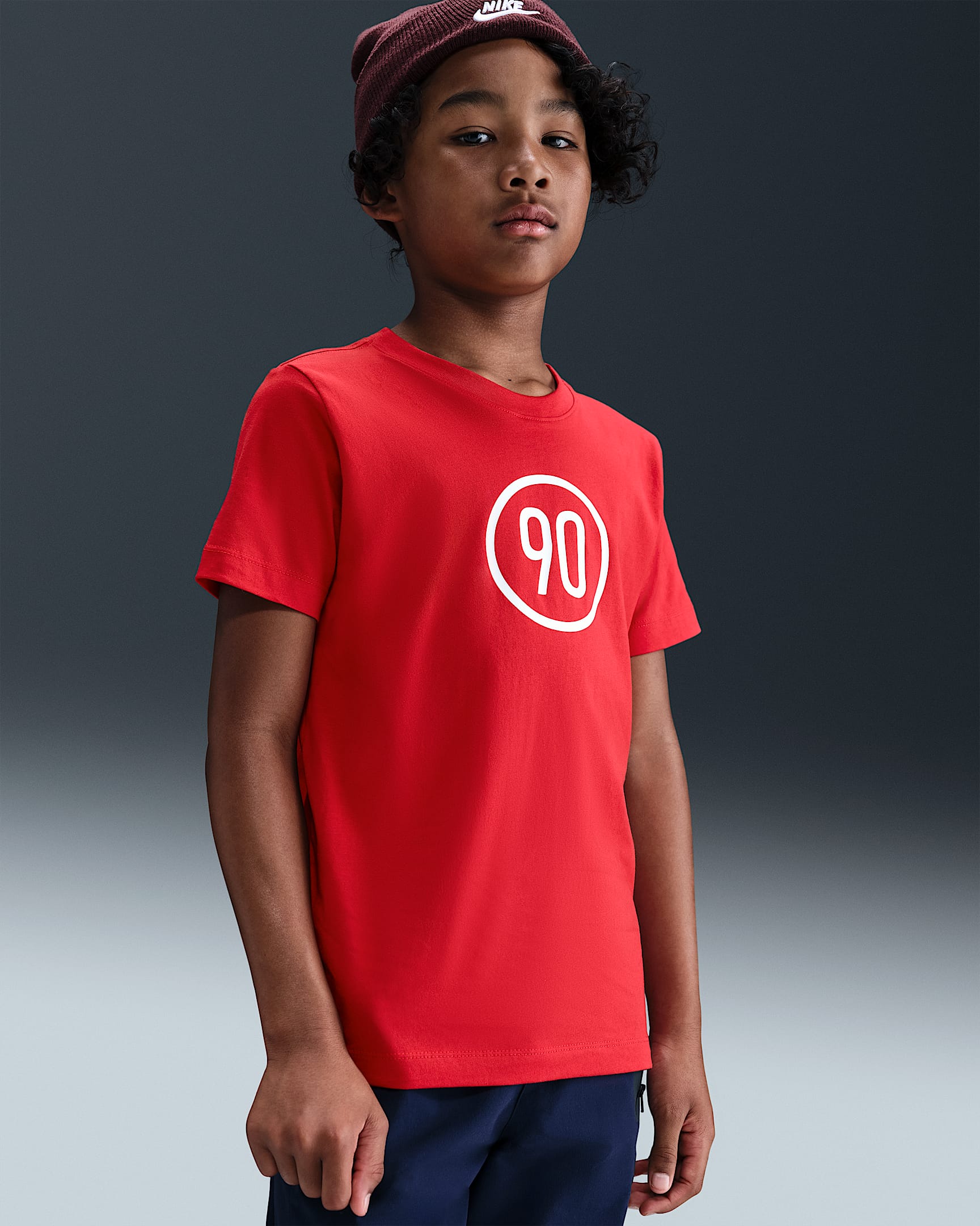 Nike Sportswear Total 90 Older Kids' T-Shirt - University Red