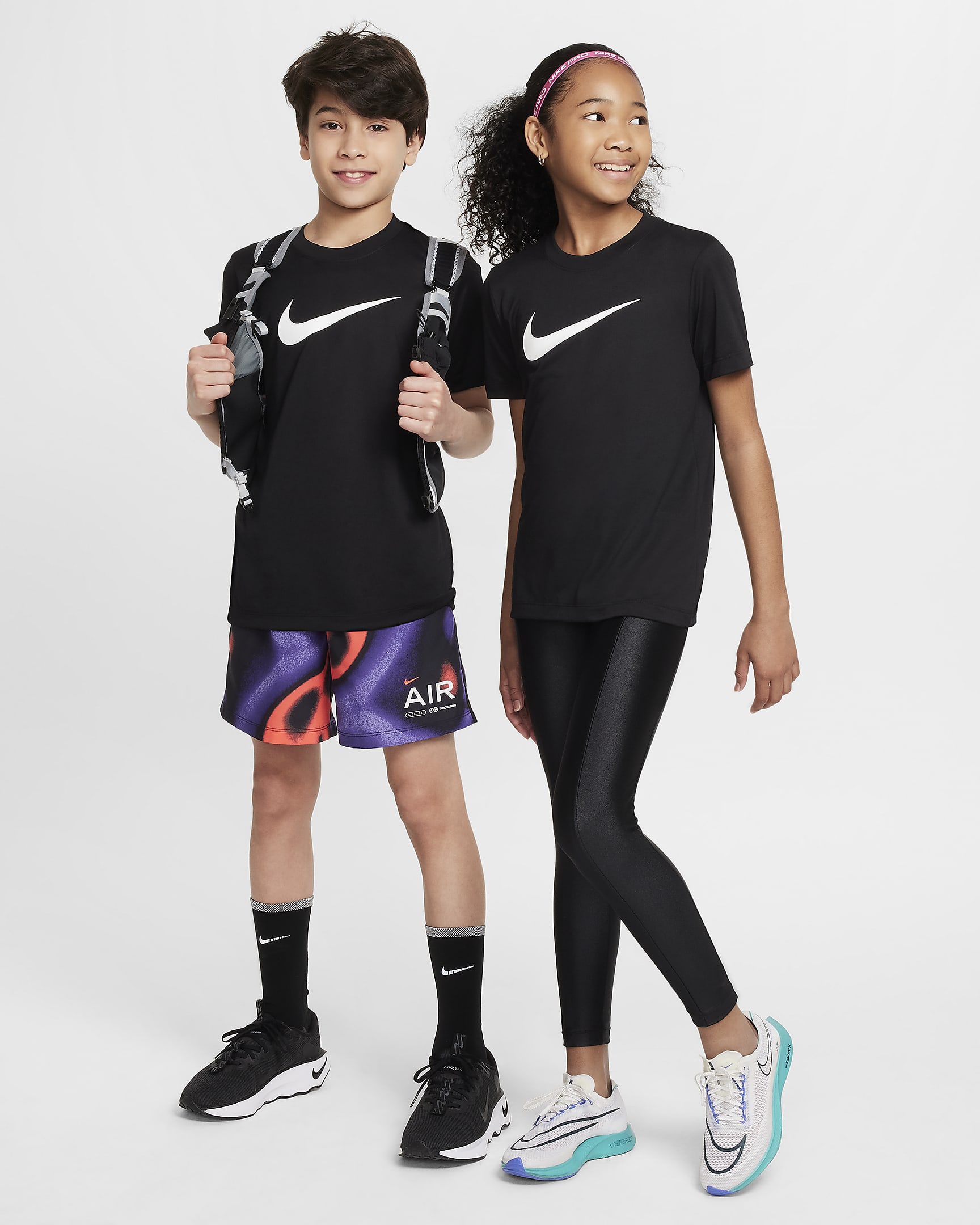 Playera Dri-FIT para niños talla grande Nike Legend - Negro