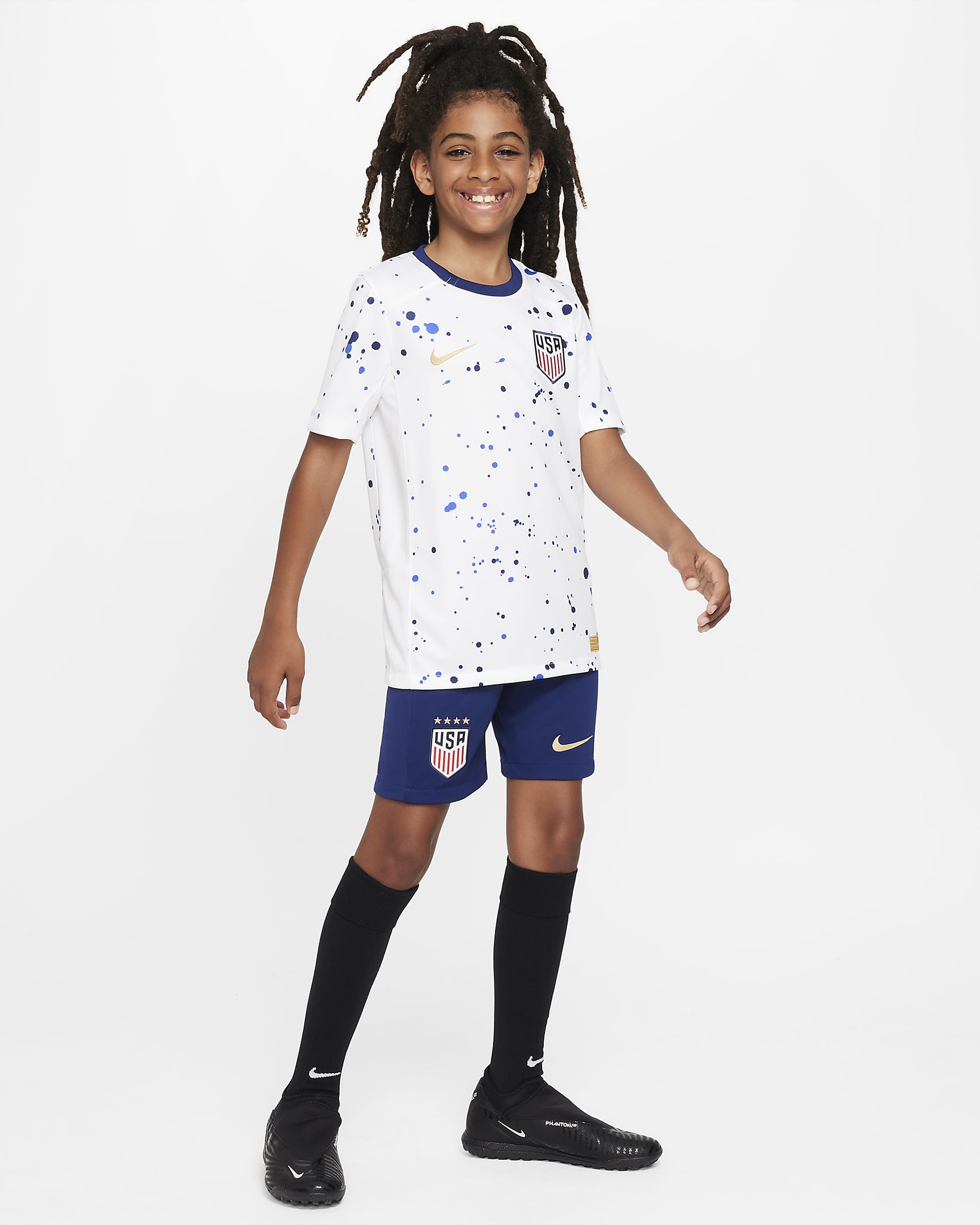 U.S. 2022/23 Stadium Home Big Kids' Nike Dri-FIT Soccer Shorts. Nike.com