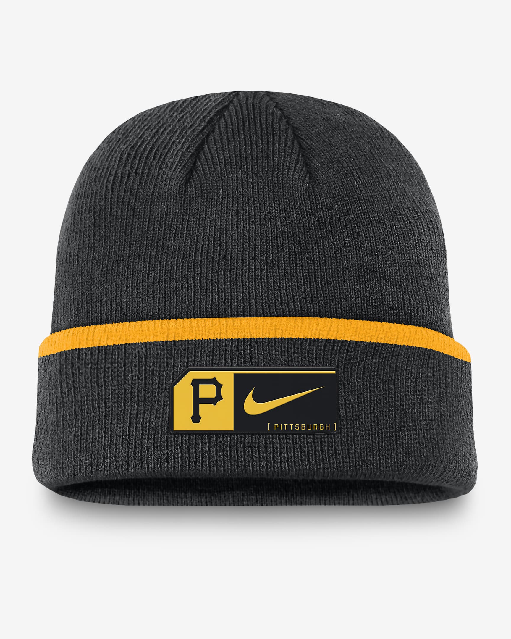 Gorro con dobladillo Nike de la MLB para hombre Pittsburgh Pirates Terra - Negro