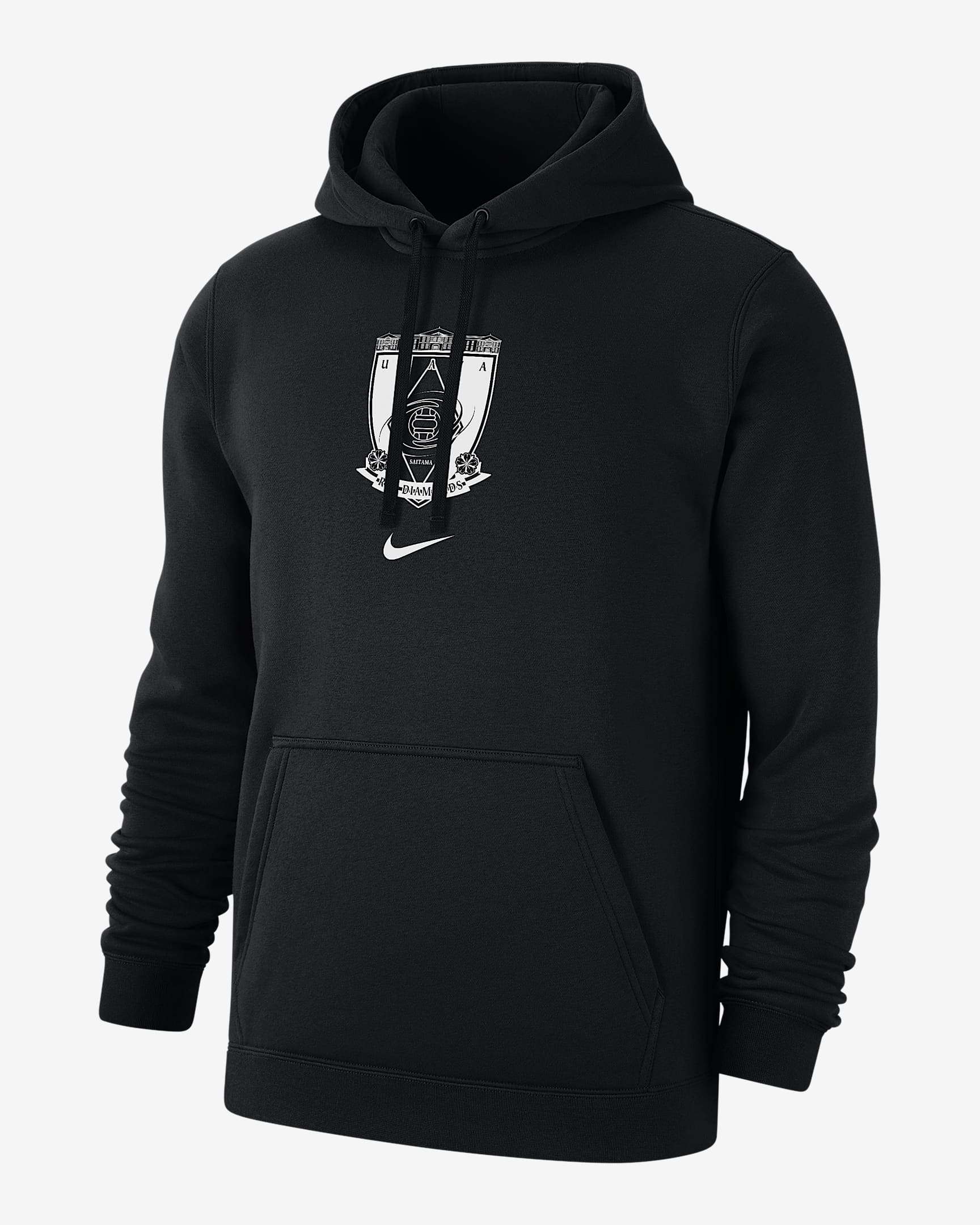 Sudadera con gorro sin cierre de fútbol Nike de tejido Fleece para hombre Urawa Club - Negro