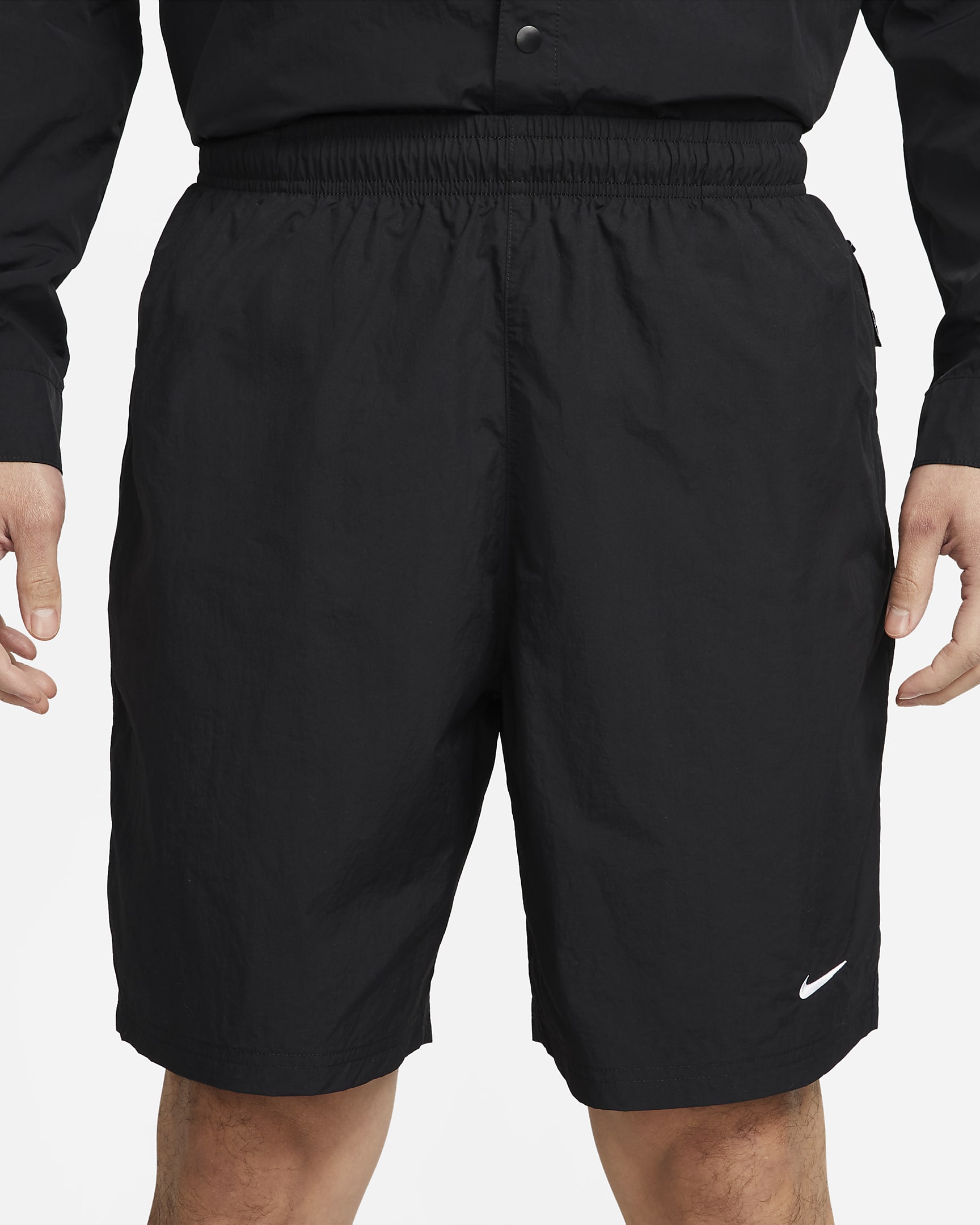 Nike Solo Swoosh Men's Woven Shorts - Black/White