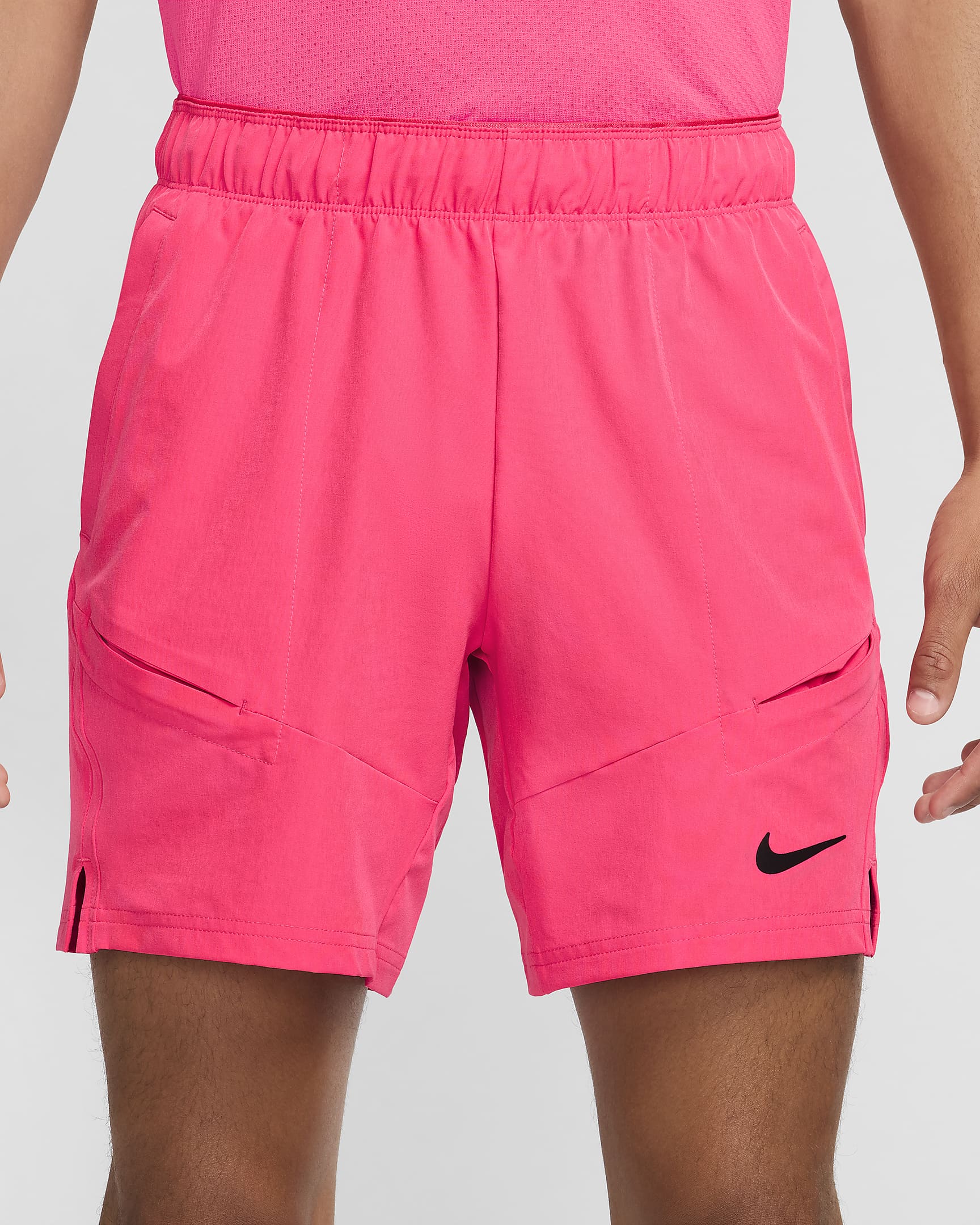 Shorts de tenis Dri-FIT de 18 cm para hombre NikeCourt Advantage - Rosa margarita/Negro