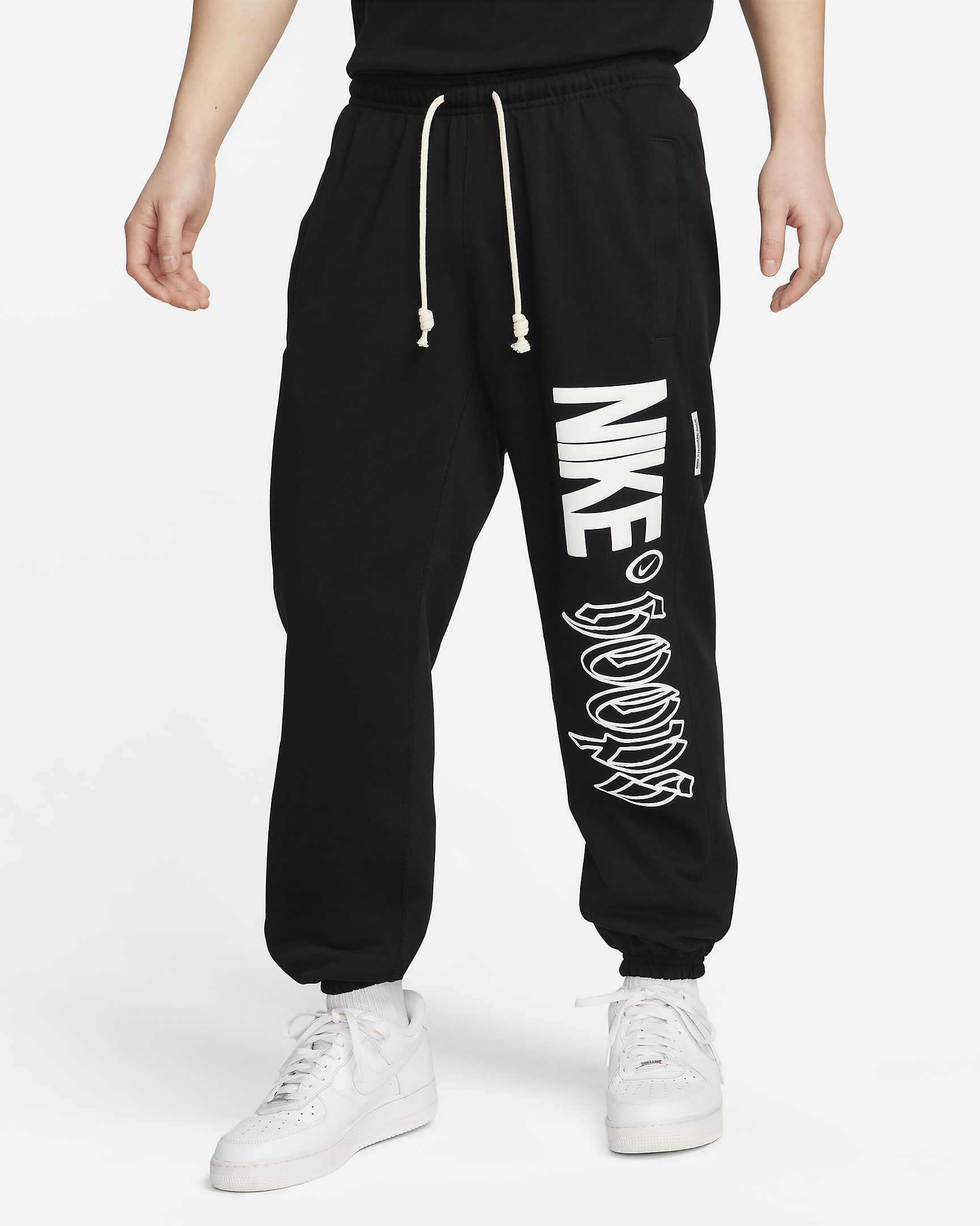 Nike Standard Issue Men's Dri-FIT Basketball Pants - Black/Sail