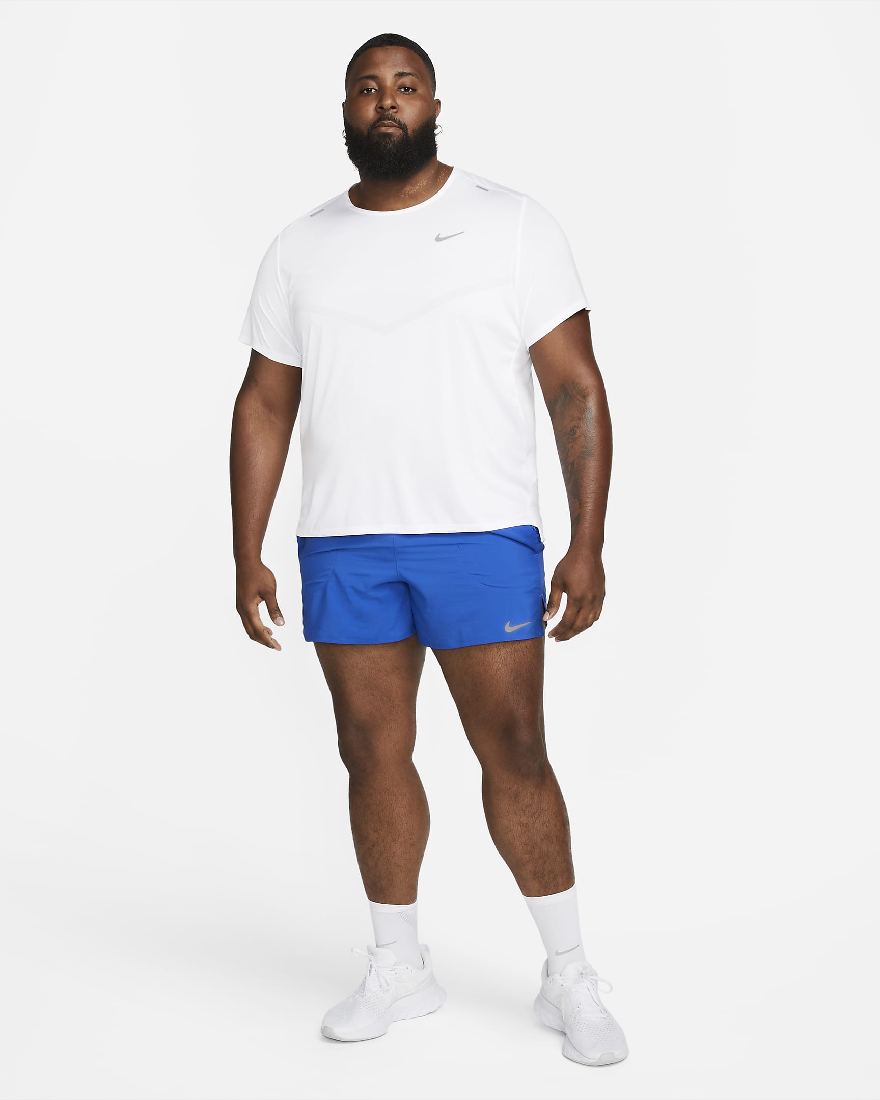 Nike Rise 365 Dri-FIT kortermet løpeoverdel til herre - Hvit